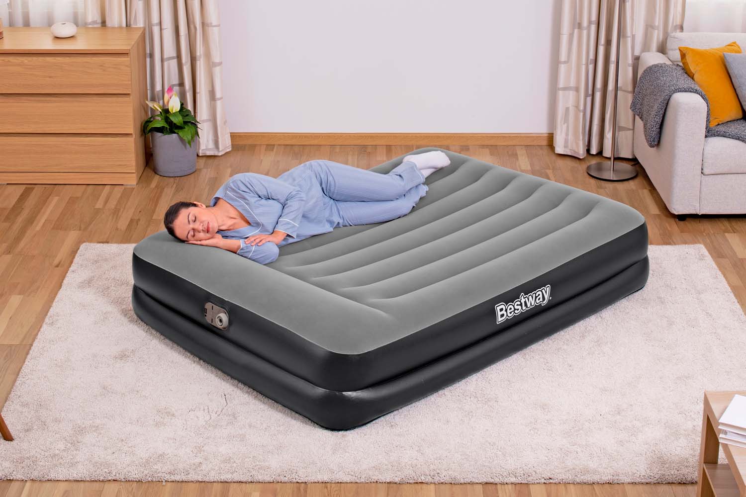 TriTech™ Doppelluftbett mit integrierter Elektropumpe 203 x 152 x 46 cm