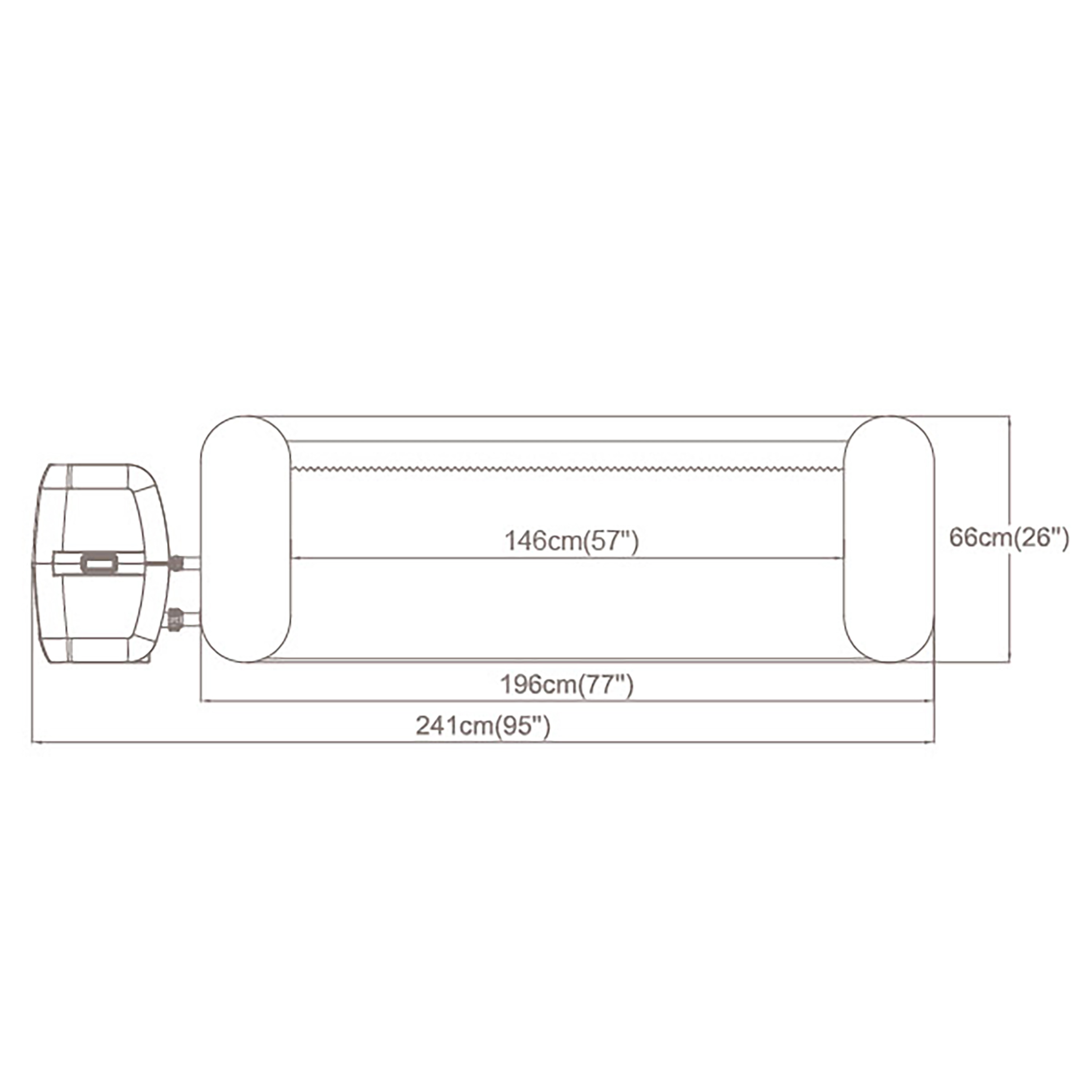 LAY-Z-SPA® LED Whirlpool Hollywood AirJet™ Ø 196 x 66 cm, rund