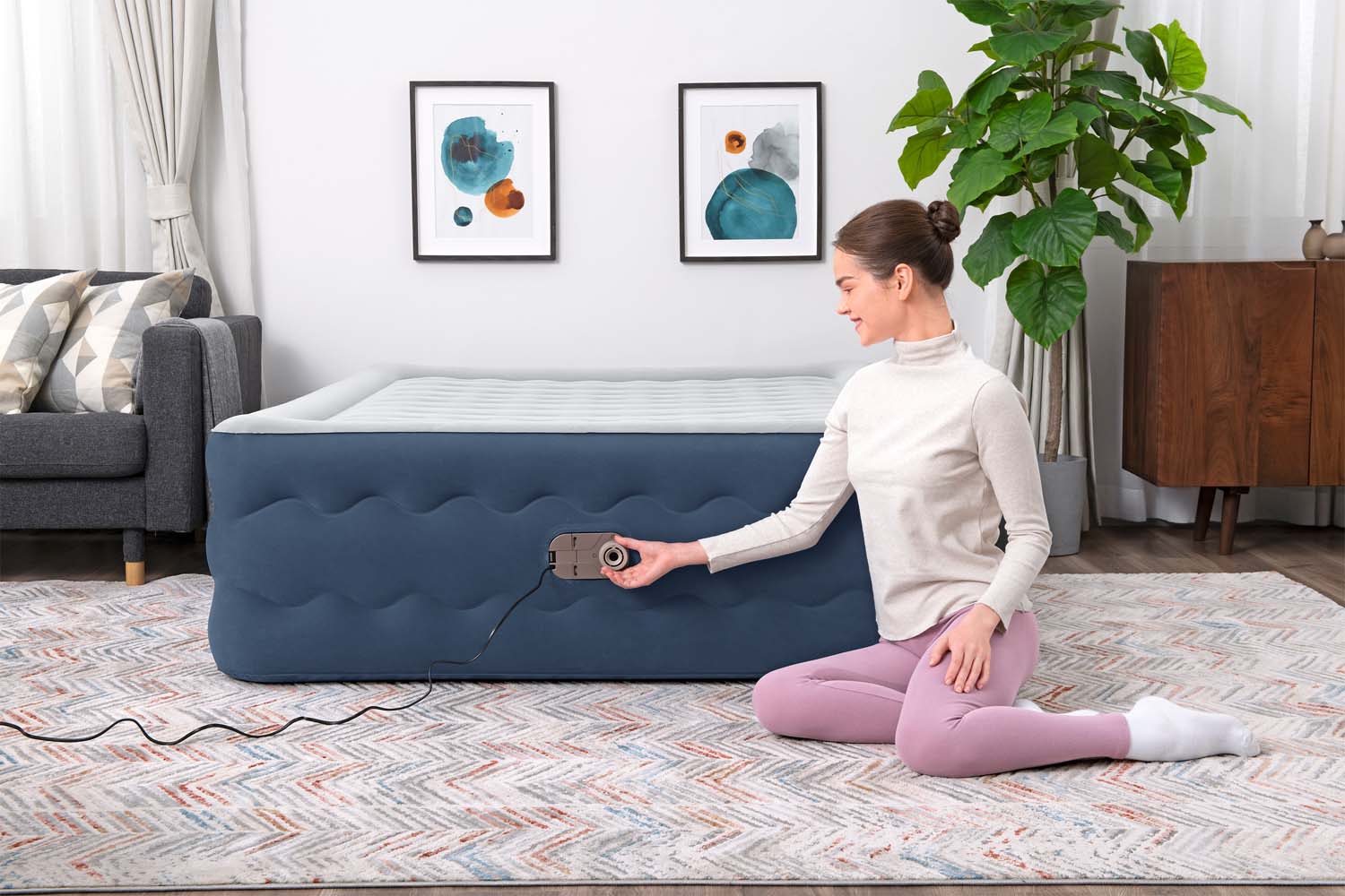 TriTech™ Doppelluftbett TruLeisure™ mit antimikrobieller Oberfläche & integrierter Elektropumpe 203 x 152 x 51 cm