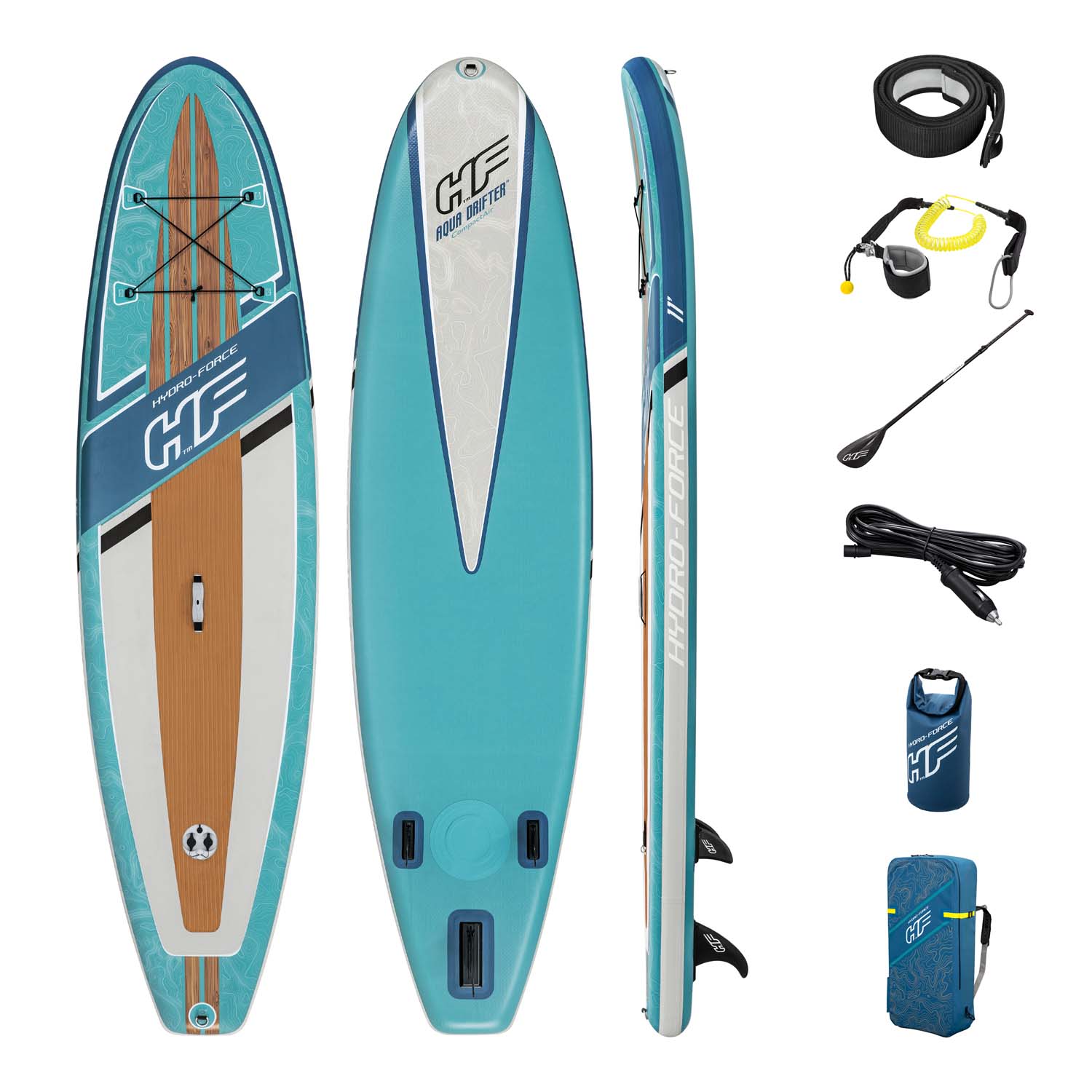 Hydro-Force™ SUP Touring Board-Set Aqua Drifter™ Compactair™ 335 x 84 x 15 cm