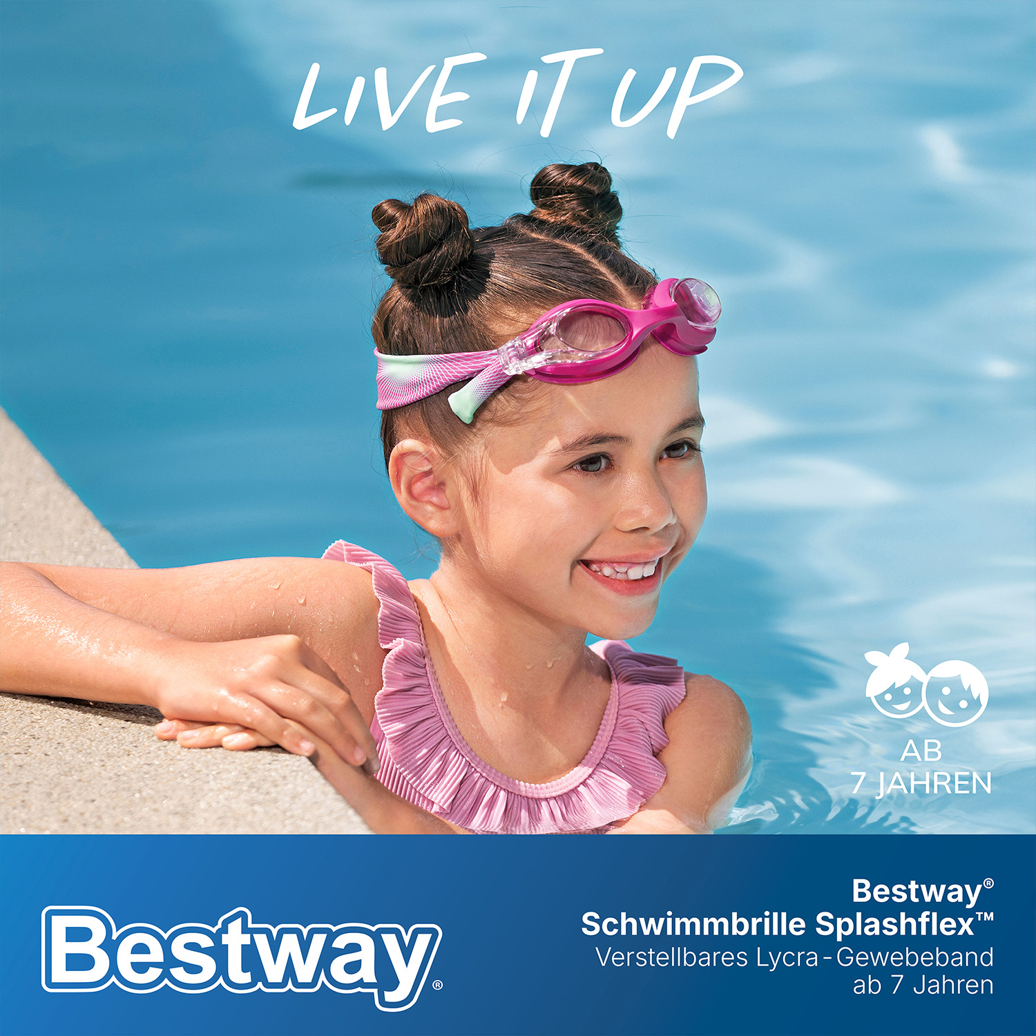 Schwimmbrille Splashflex™ ab 7 Jahren Pink