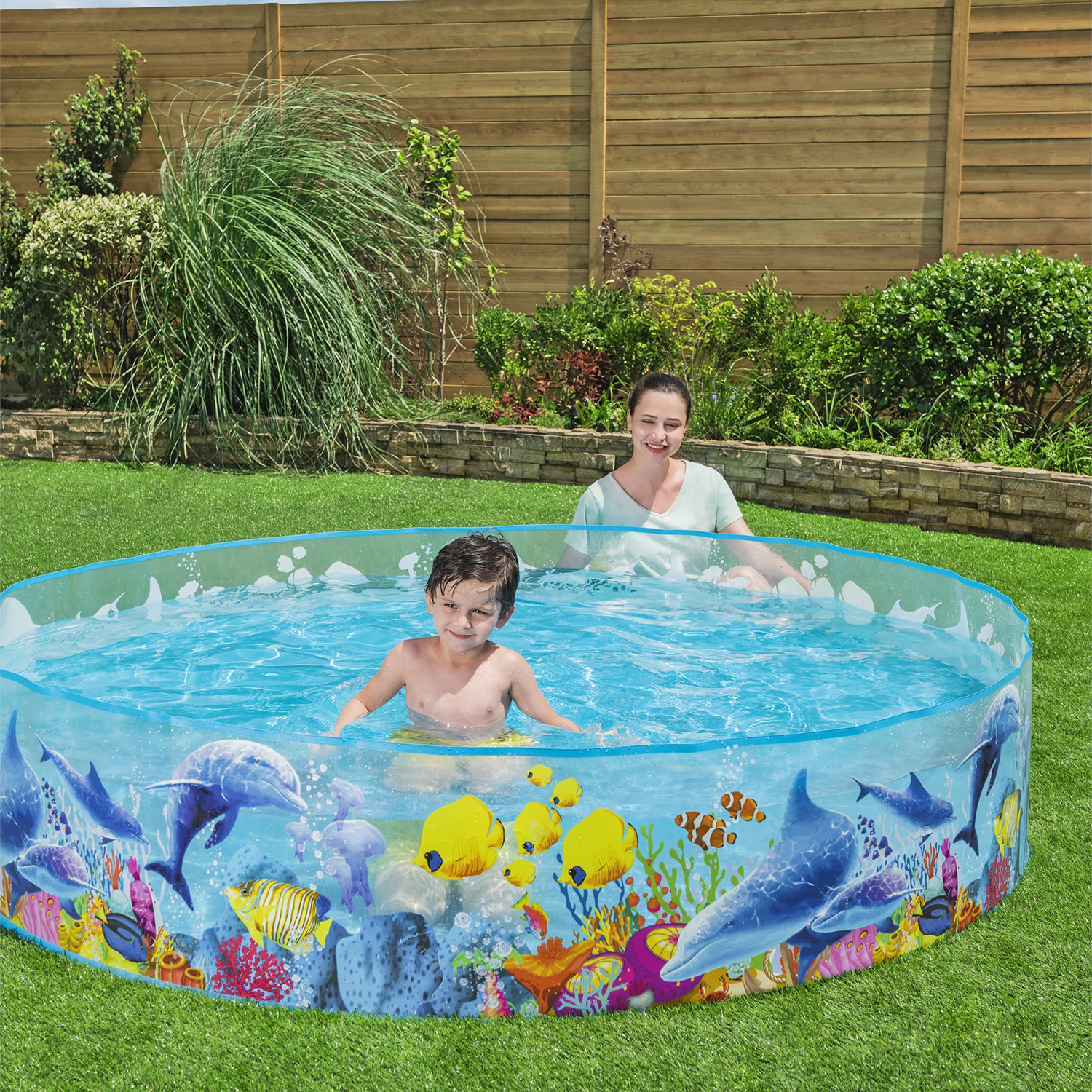 Bestway® ?8' x H18"/?2.44m x H46cm Fill 'N Fun Odyssey Pool