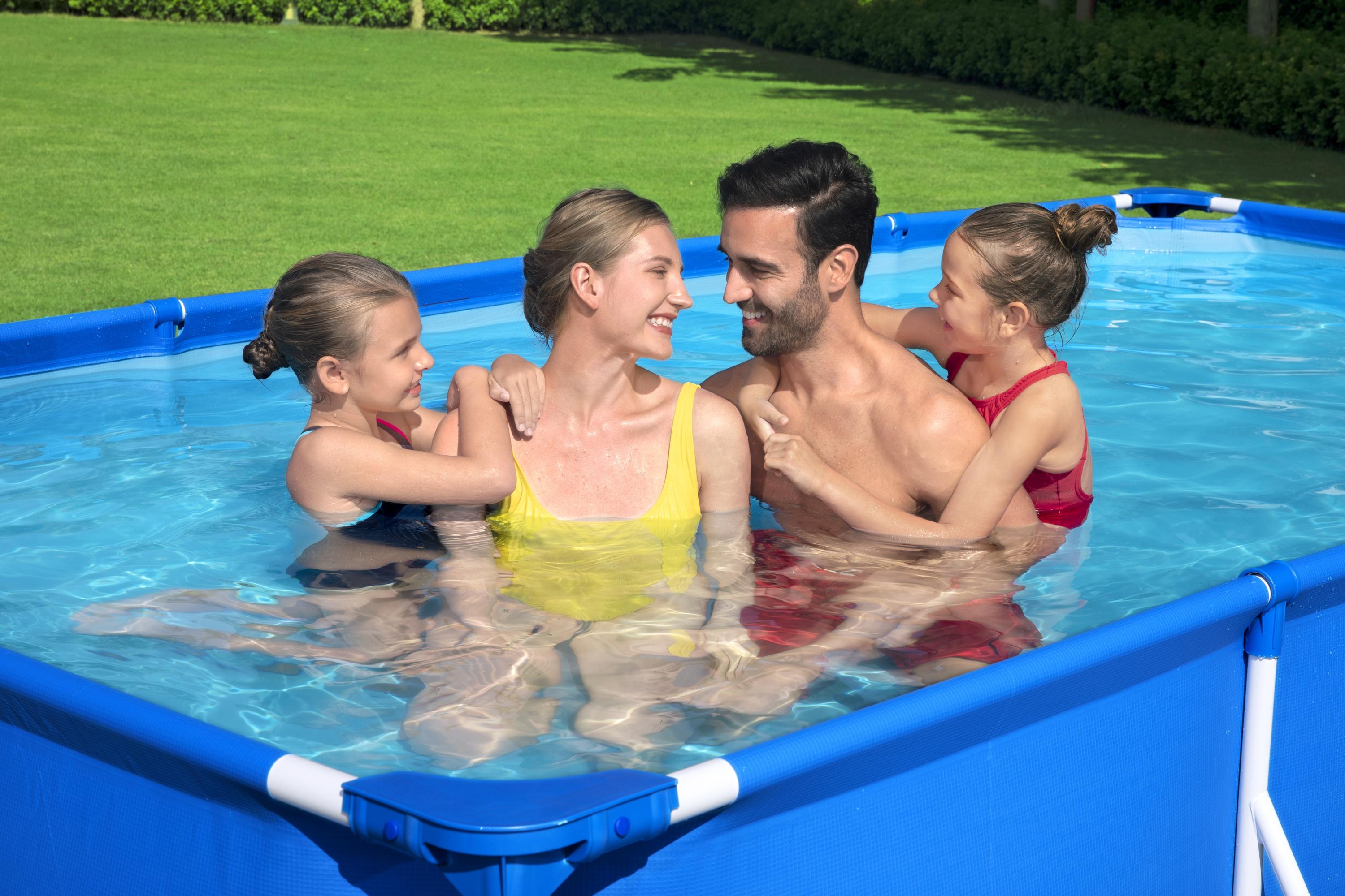 Steel Pro™ Frame Pool ohne Pumpe 400 x 211 x 81 cm , blau, eckig