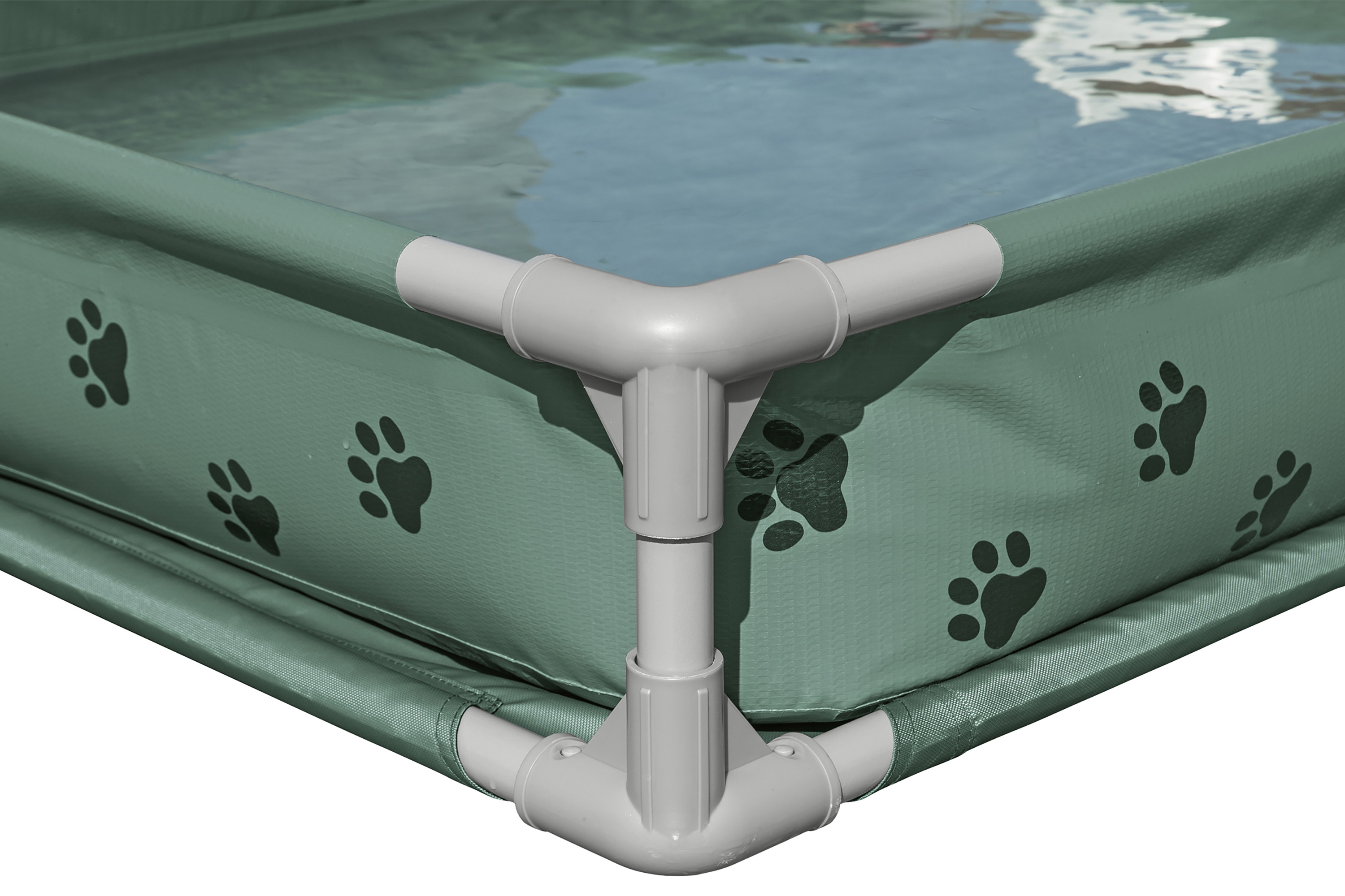 My First Frame Pool Pfote für Haustiere mit 2 in 1 Design 102 x 74 x 20 cm, eckig