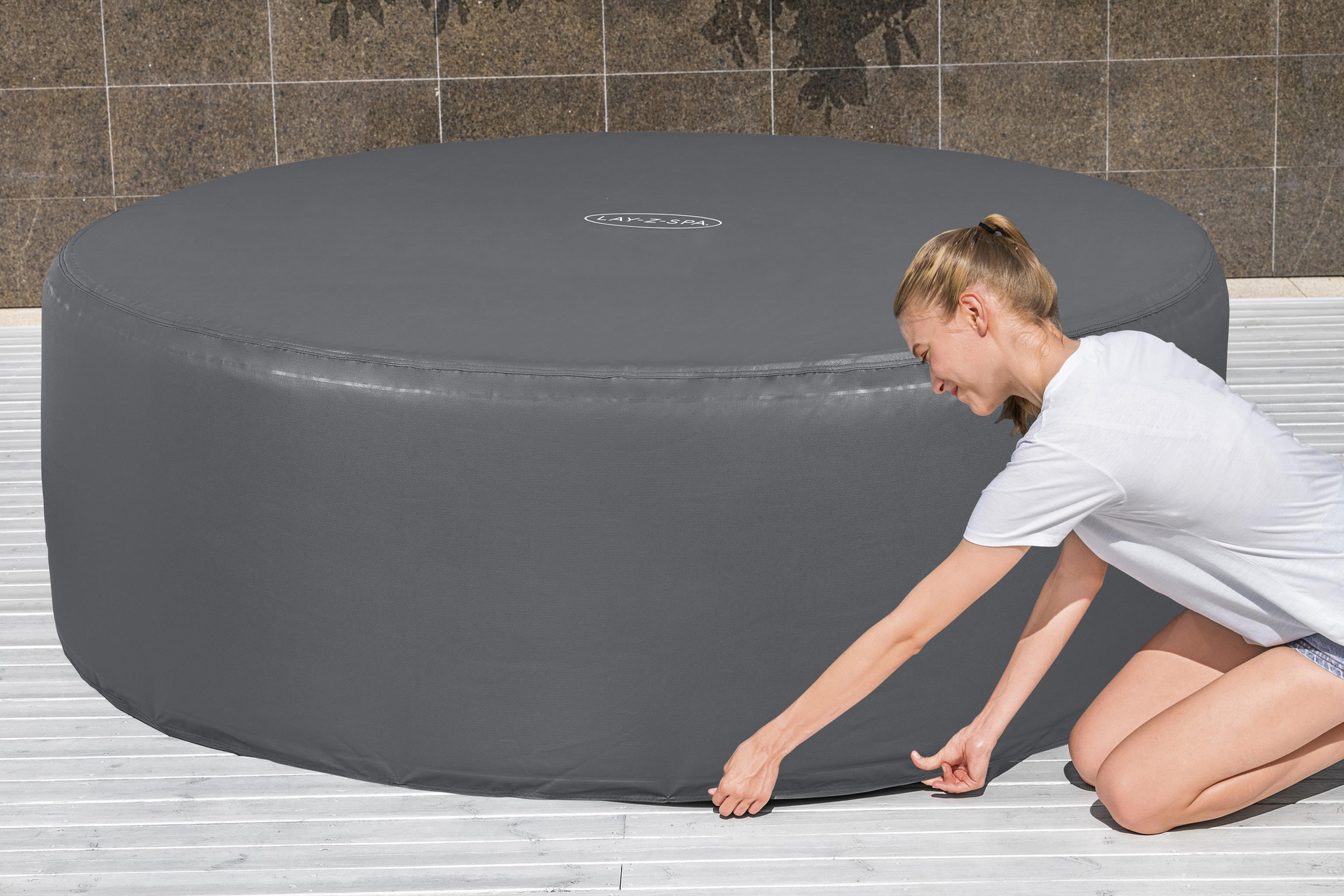 LAY-Z-SPA® Xtras EnergySense® Plus Thermo-Komplettabdeckung Ø 196 x 71 cm, rund