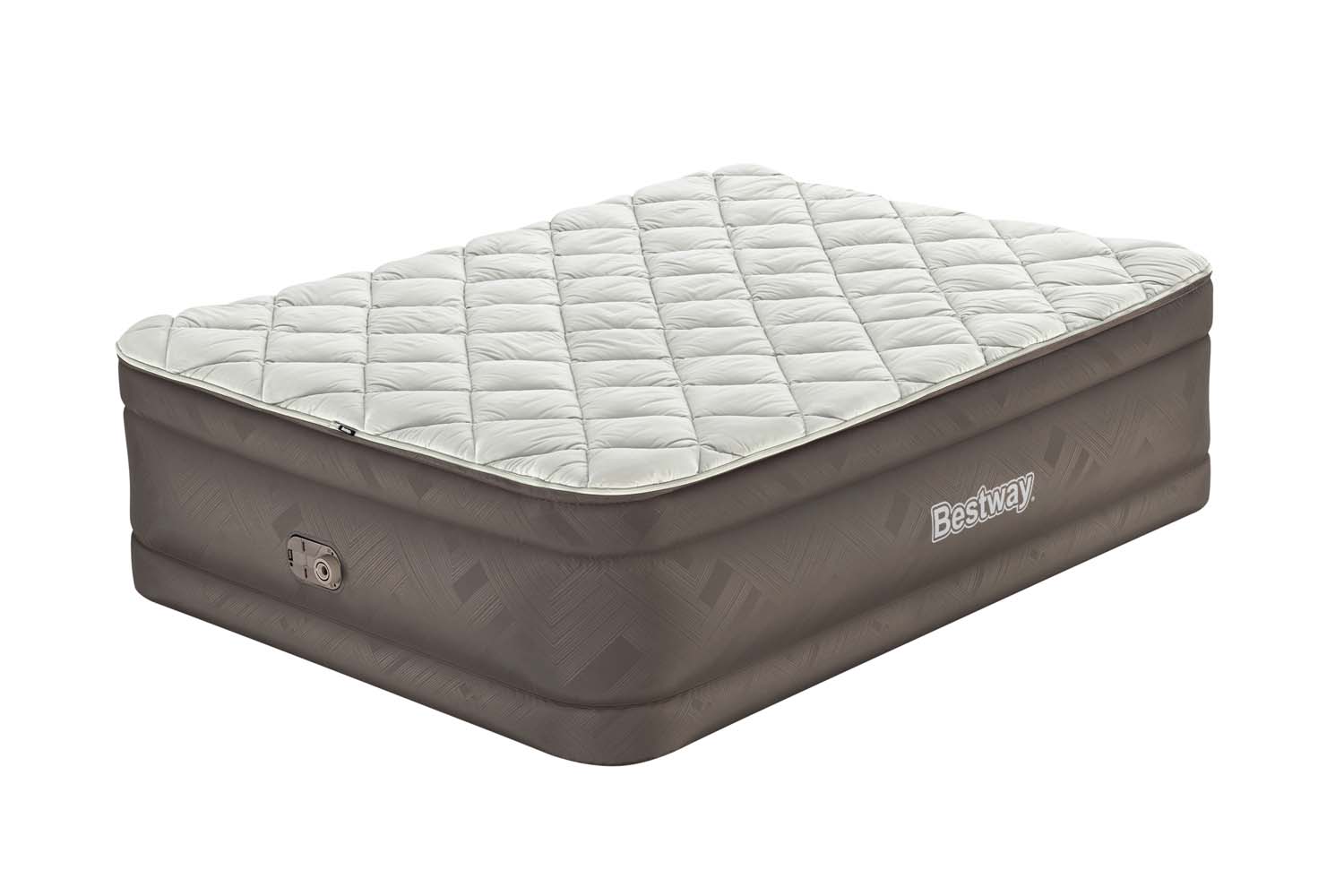 Fortech™ Doppelluftbett mit Reißverschlussbezug & integrierter Elektropumpe  203 x 152 x 51 cm