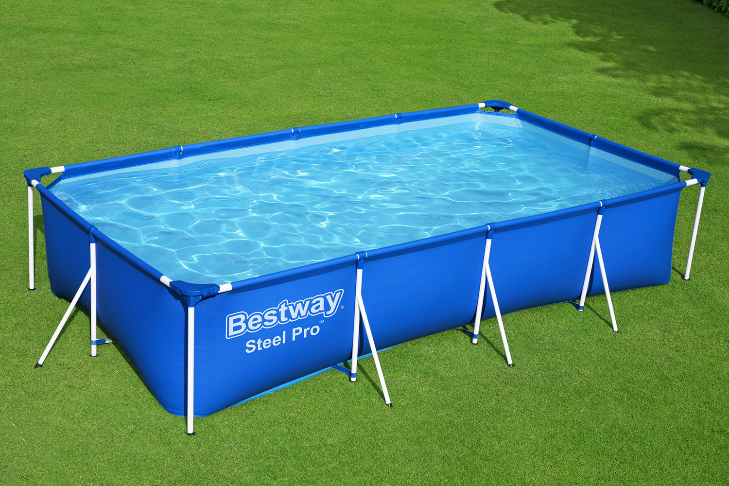 Steel Pro™ Frame Pool ohne Pumpe 400 x 211 x 81 cm , blau, eckig