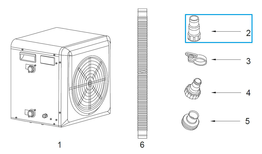Bestway® Spare Part Adapter for 4KW Flowclear™ pool heater Bestway® Spare Part Adapter for 4KW Flowclear™ pool heater