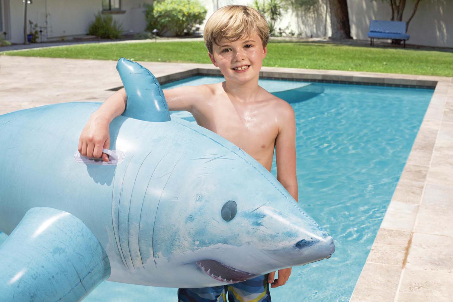 Bestway® 6' x 40"/1.83m x 1.02m Realistic Shark Ride-On