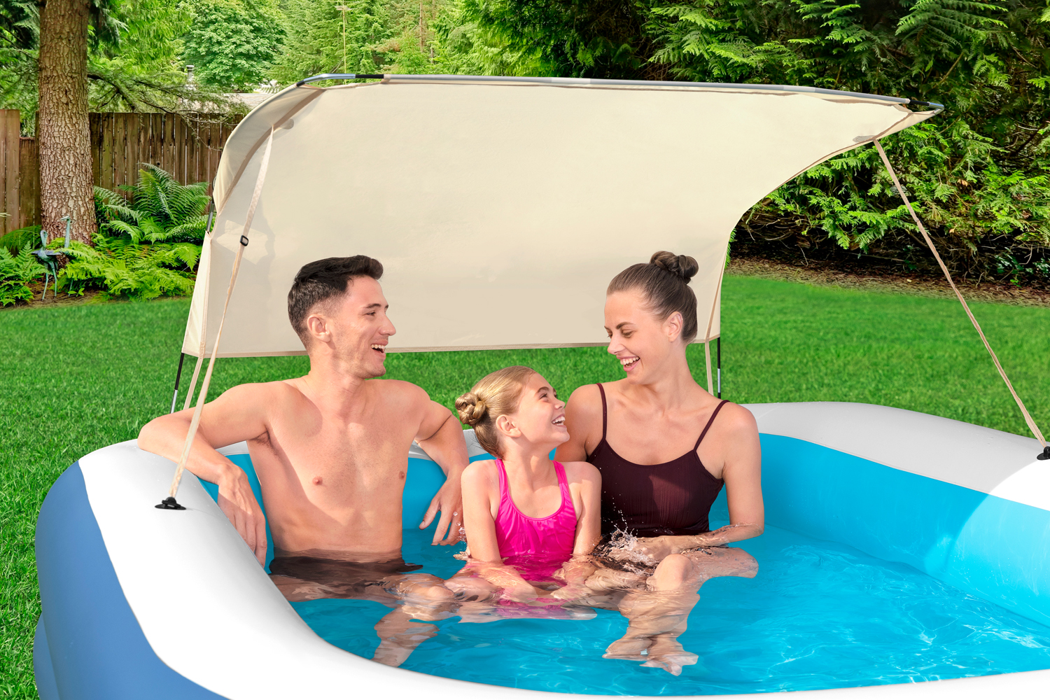 Family Pool Summer Bliss™ mit Sonnenschutzdach 254 x 178 x 140 cm