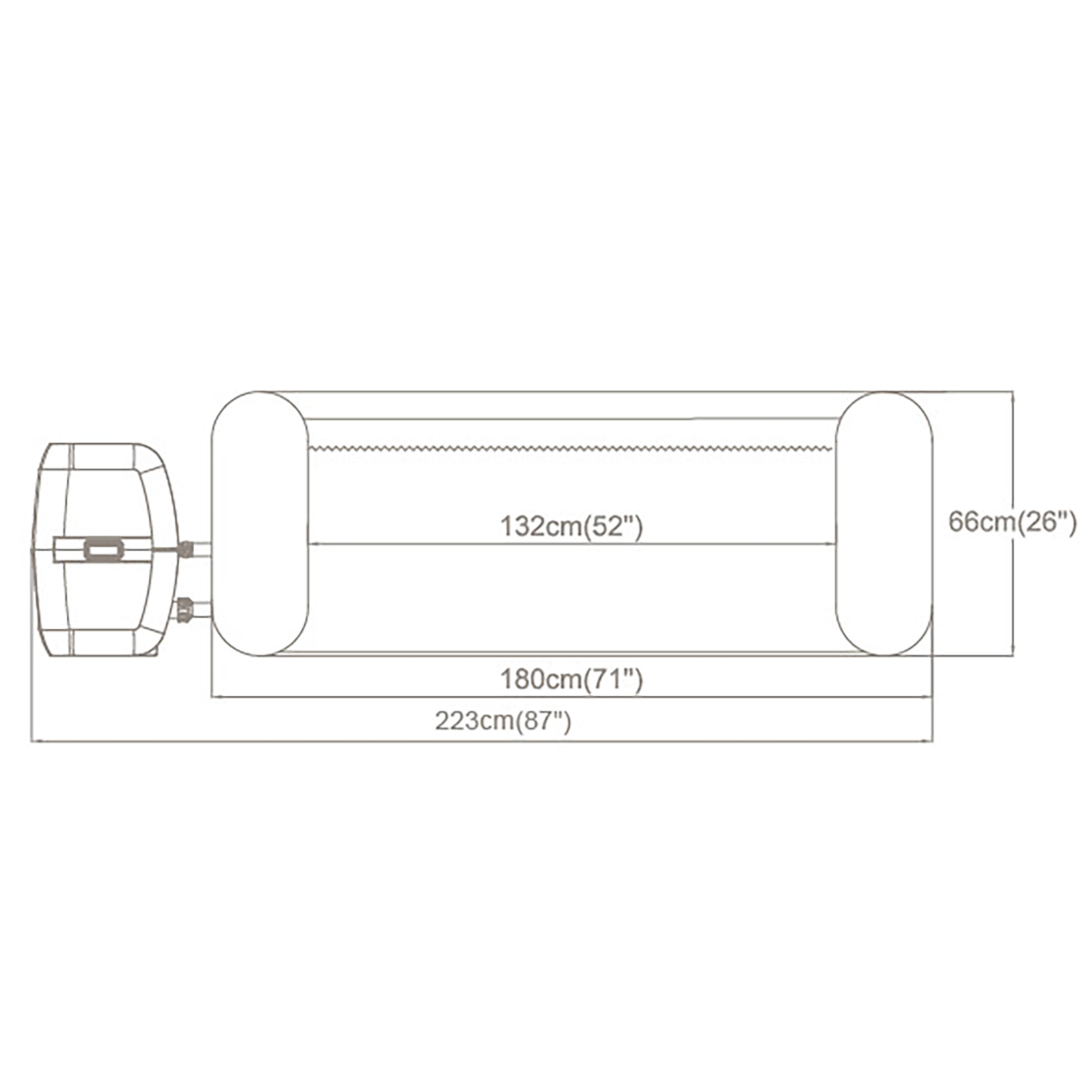 LAY-Z-SPA® WLAN-Whirlpool Boracay AirJet™ Ø 180 x 66 cm, rund