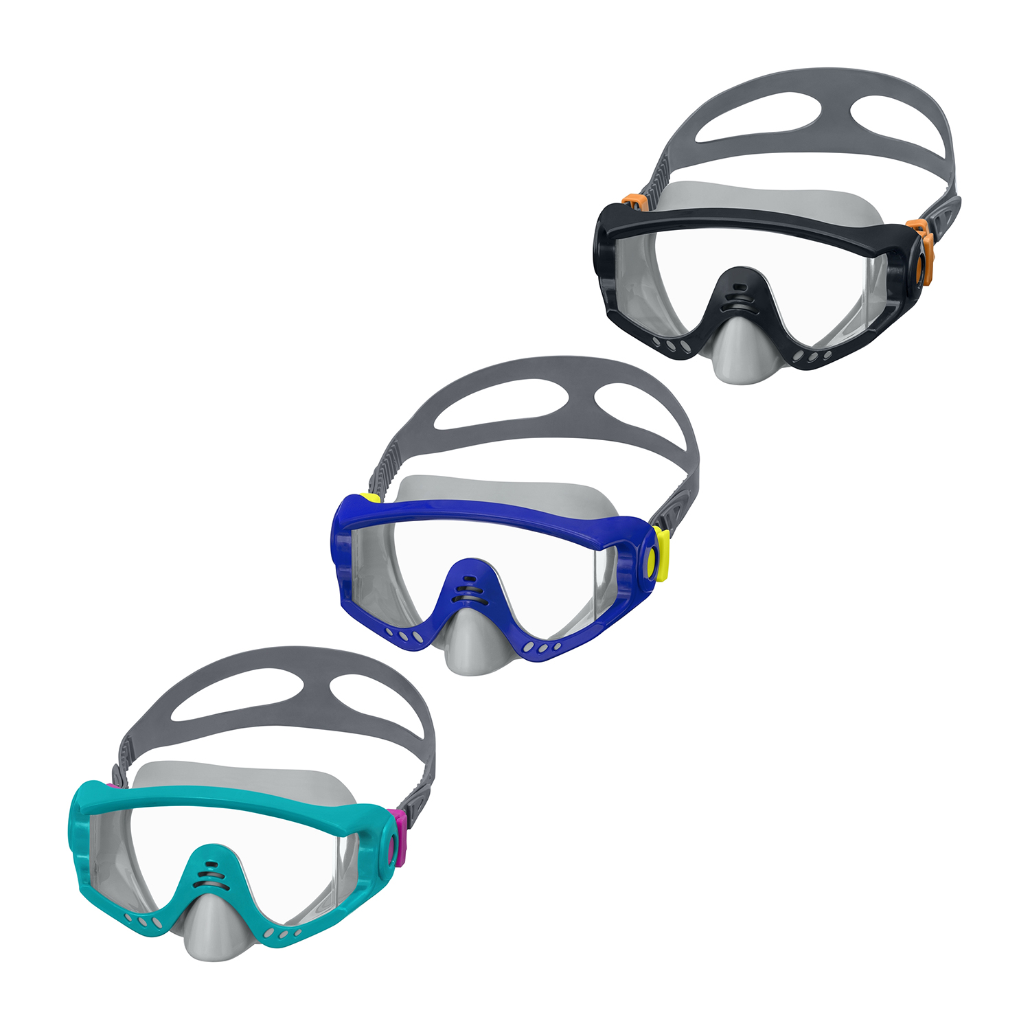 Spark Wave™ Tauchmaske ab 14 Jahren, sortiert