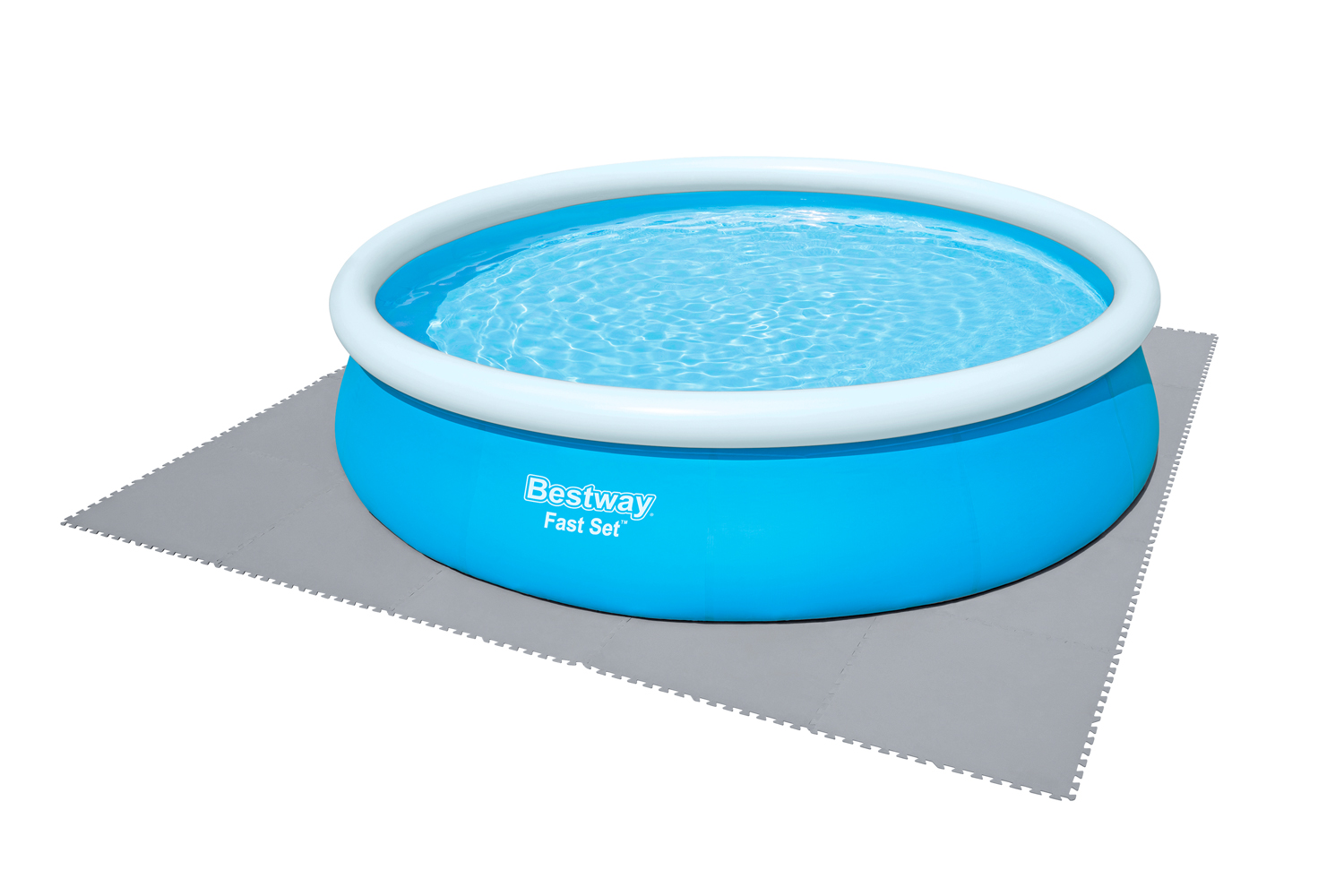 Pool-Bodenschutzfliesen Set  9 Stück á 78 x 78 cm, grau