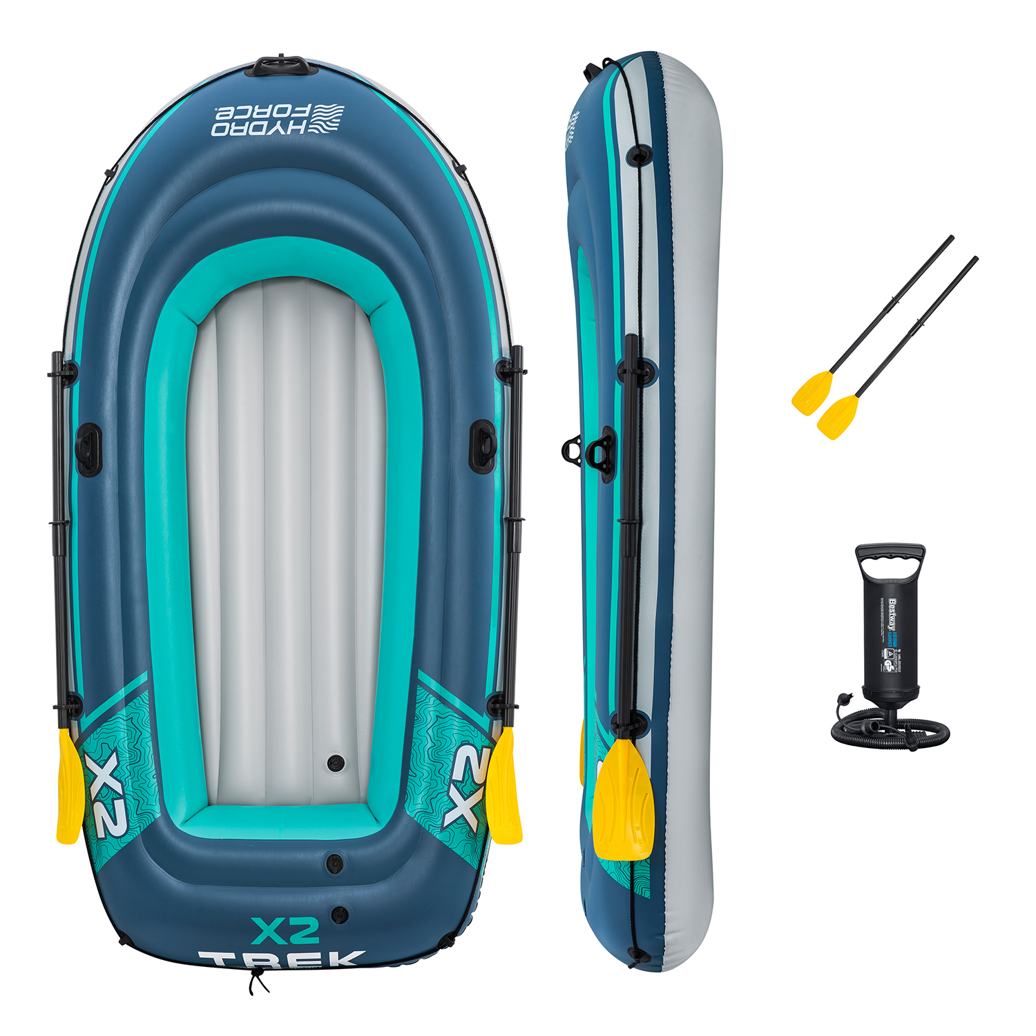 Hydro Force® Schlauchboot-Set Trek™ X2 232 x 118 x 37 cm