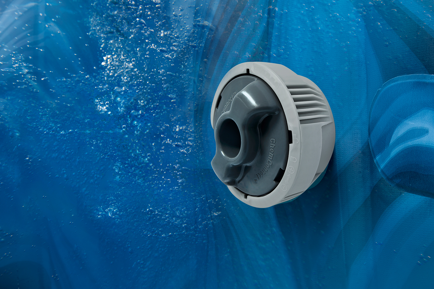 LAY-Z-SPA® Energiespar Whirlpool Santorini HydroJet Pro™ mit App-Steuerung, für 7 Personen Ø 216 x 80 cm, Graphit