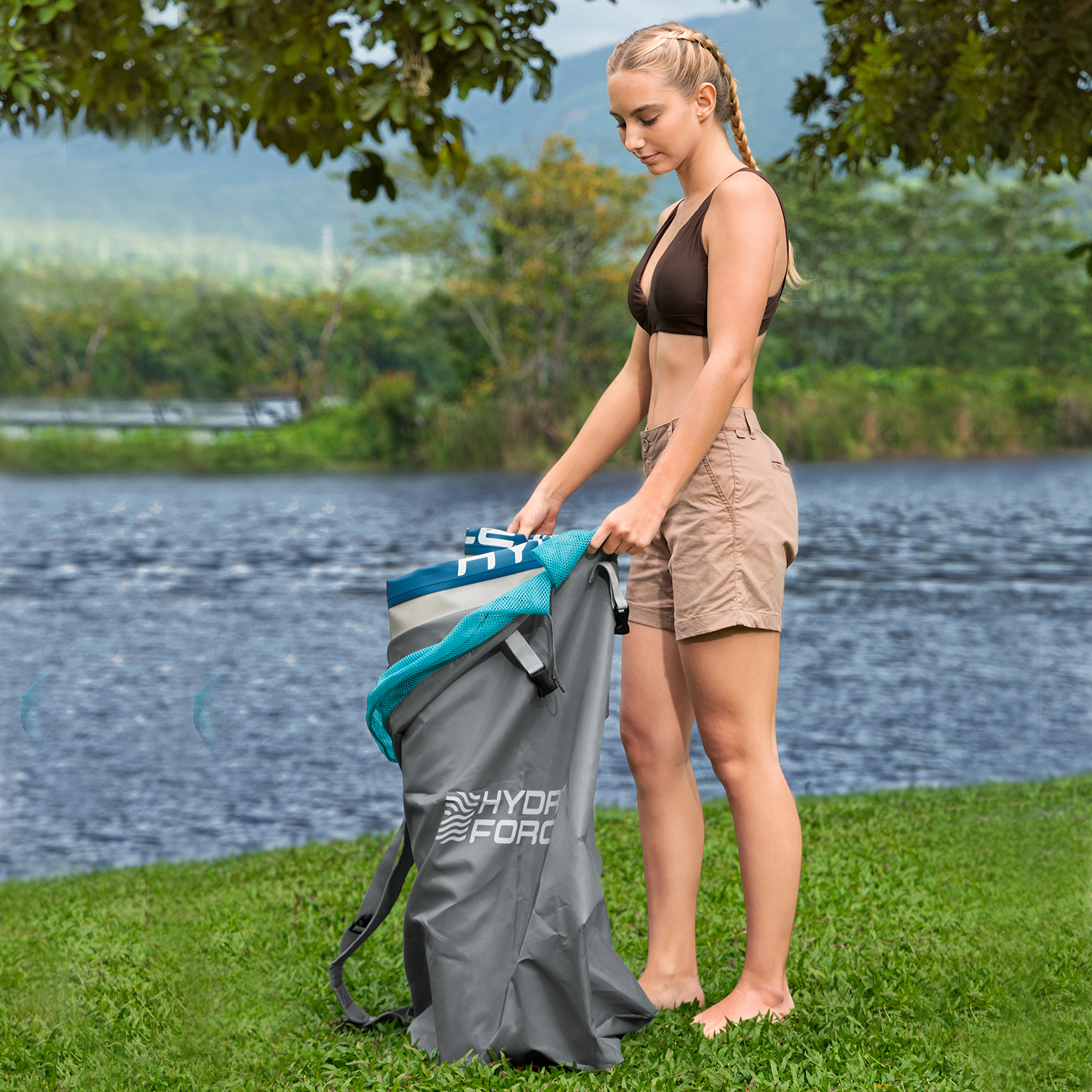 Hydro Force® SUP Allround Board-Set Aqua Drifter™ mit Sitz  335 x 91,5 x 15 cm