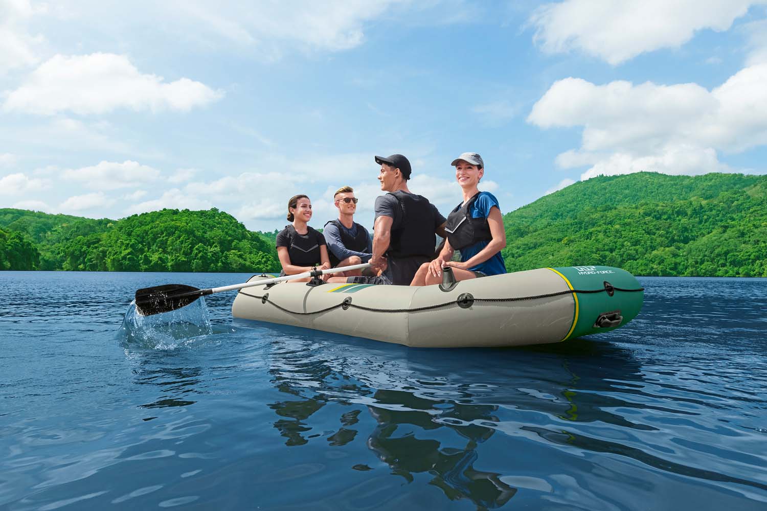 Hydro-Force™ Schlauchboot Komplett-Set Ranger Elite™ X4 320 x 148 x 47 cm