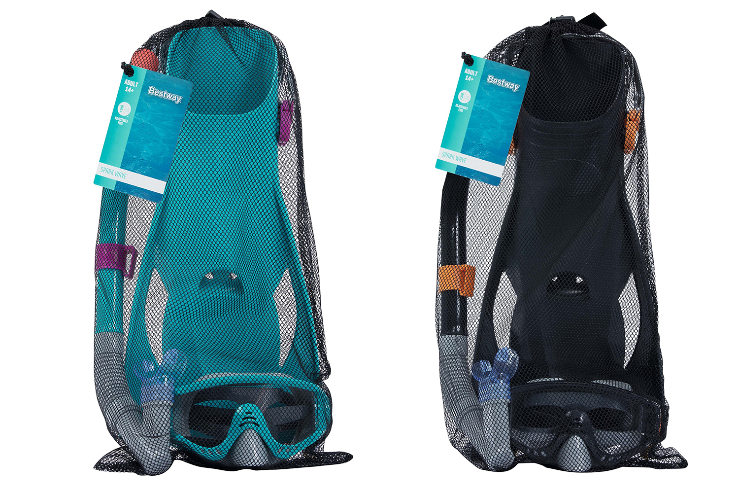Spark Wave™ Schnorchel-Set (Größe: 41-46), sortiert