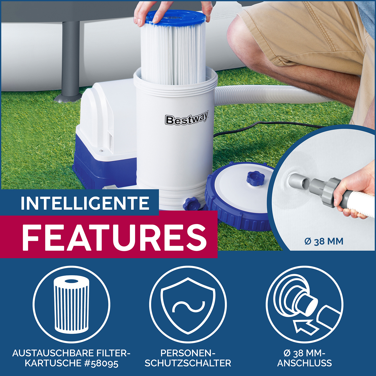 Filterpumpe 9.463 l/h, 350 W