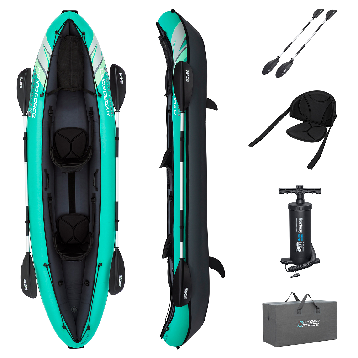 Hydro-Force™ Kajak-Set Ventura Elite™ X2 330 x 86 x 48 cm