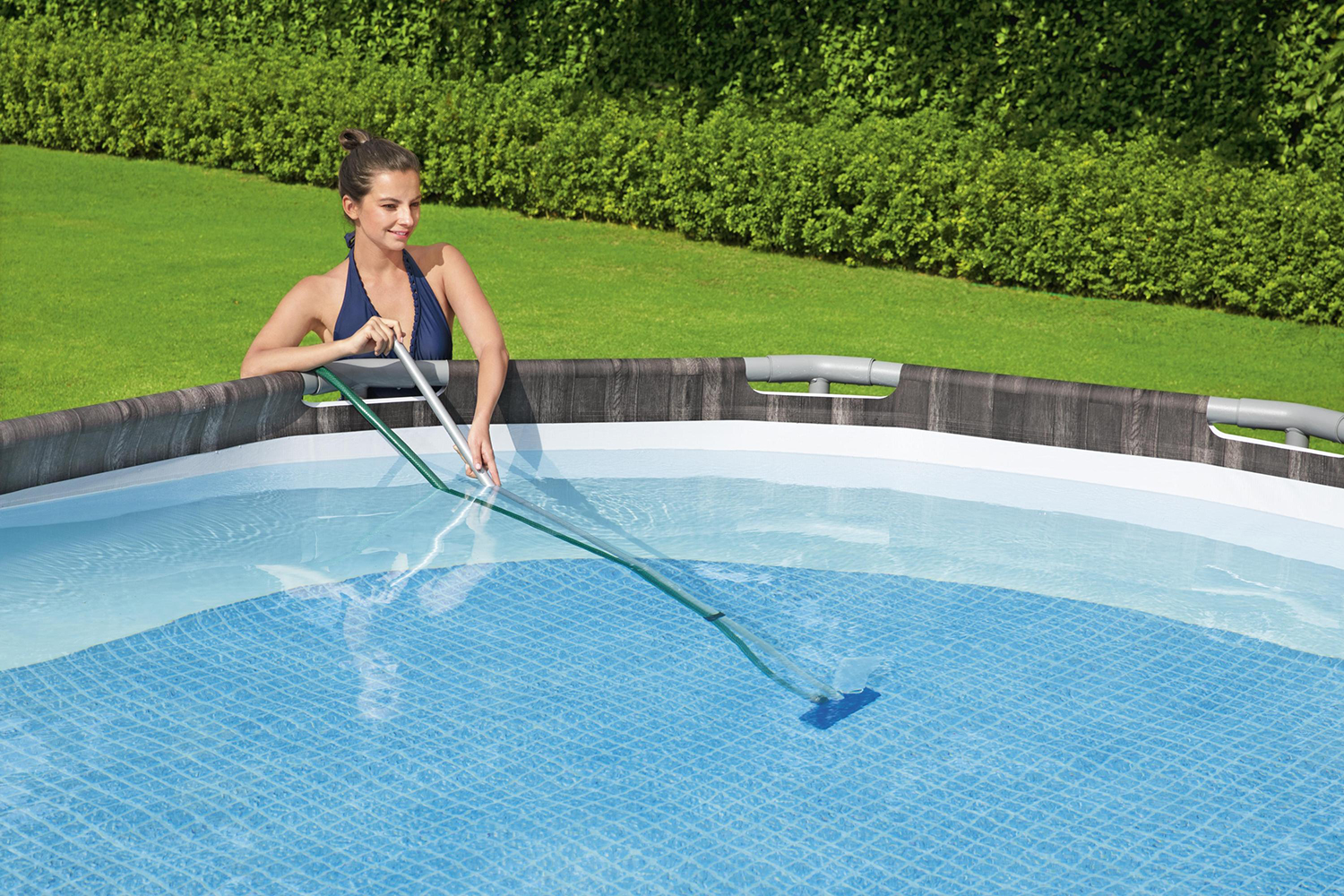 Flowclear™ Poolpflege Basis-Set mit Venturi-Sauger & Kescher, 203 cm