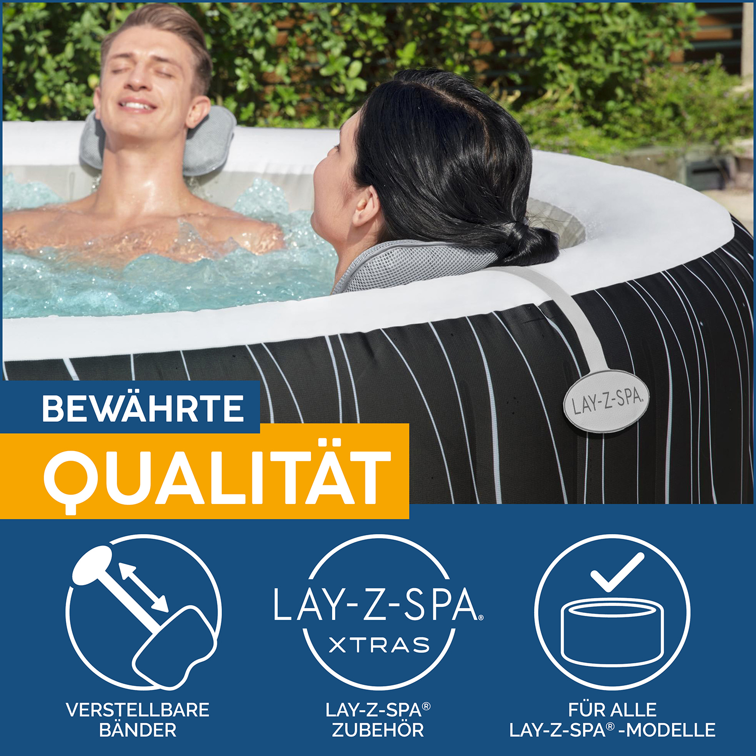 LAY-Z-SPA® Xtras Gepolstertes Nackenkissen Set 23 x 13 x 5 cm