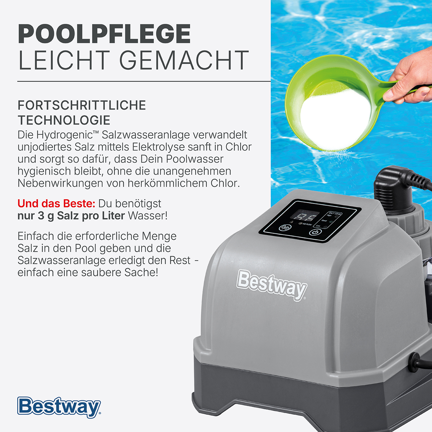 Salzwasseranlage Hydrogenic™ 2 g/h, 19 W