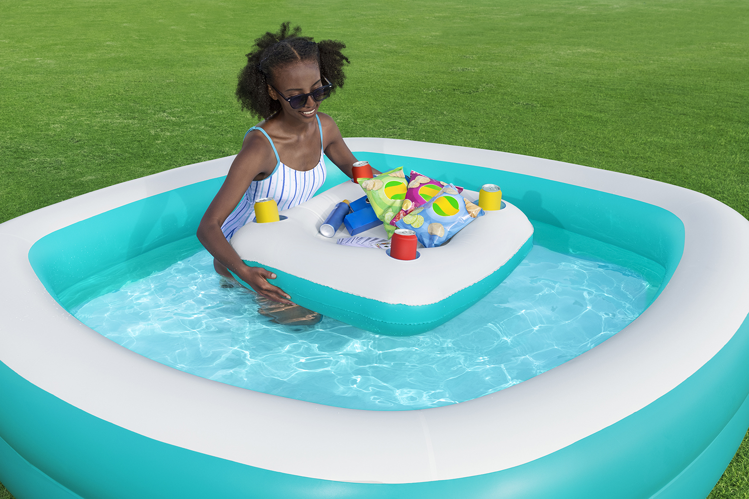 Family Pool Sippin Summer™ 218 x 218 x 48 cm Family Pool Sippin Summer™ 218 x 218 x 48 cm