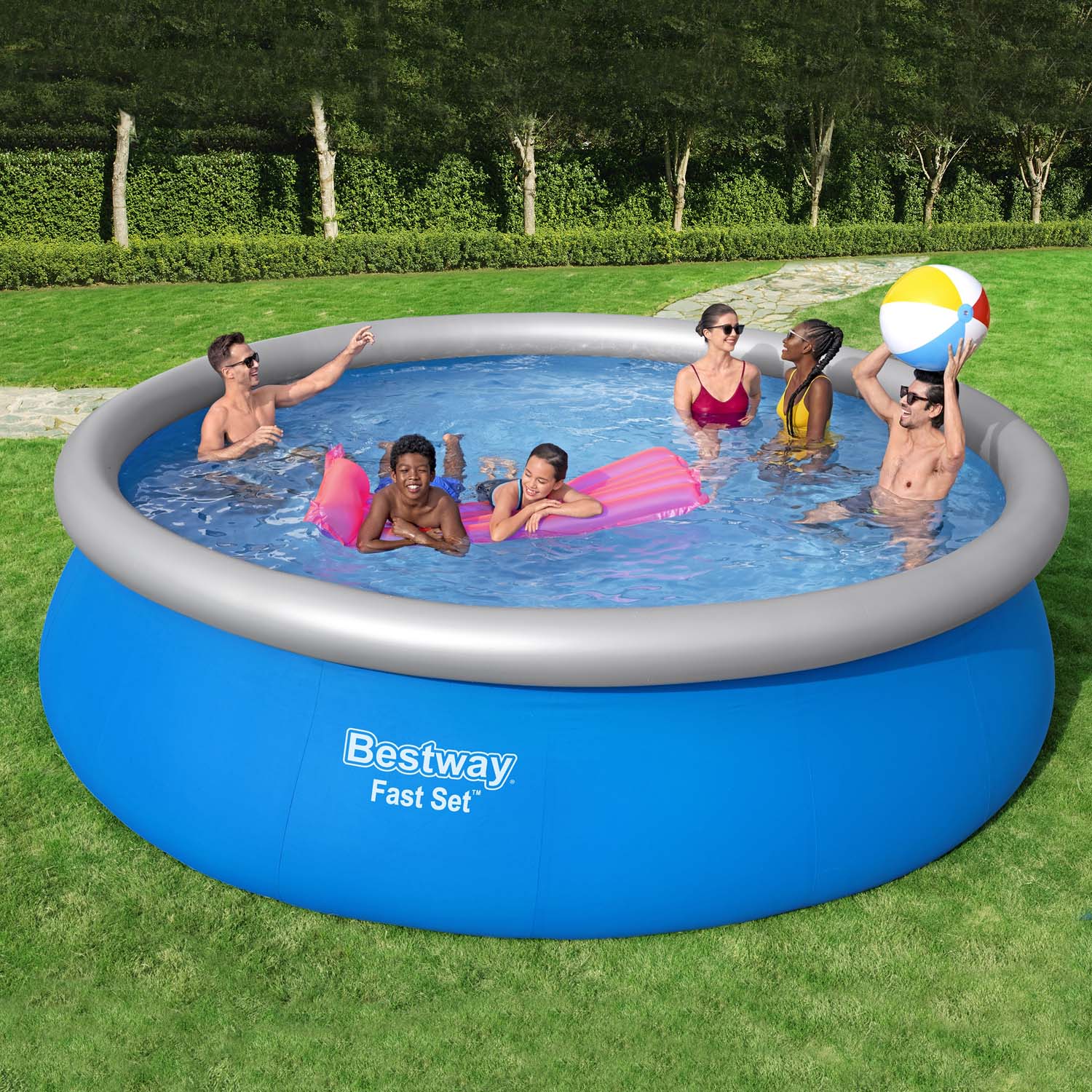 Fast Set™ Aufstellpool-Set mit Filterpumpe Ø 457 x 122 cm, blau, rund