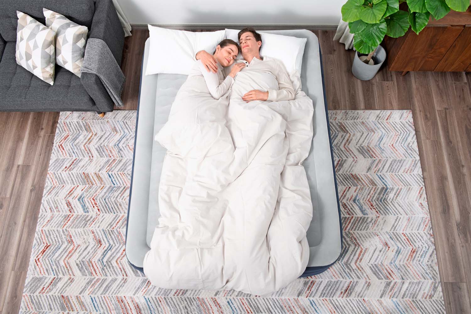 TriTech™ Doppelluftbett TruLeisure™ mit antimikrobieller Oberfläche & integrierter Elektropumpe 203 x 152 x 51 cm
