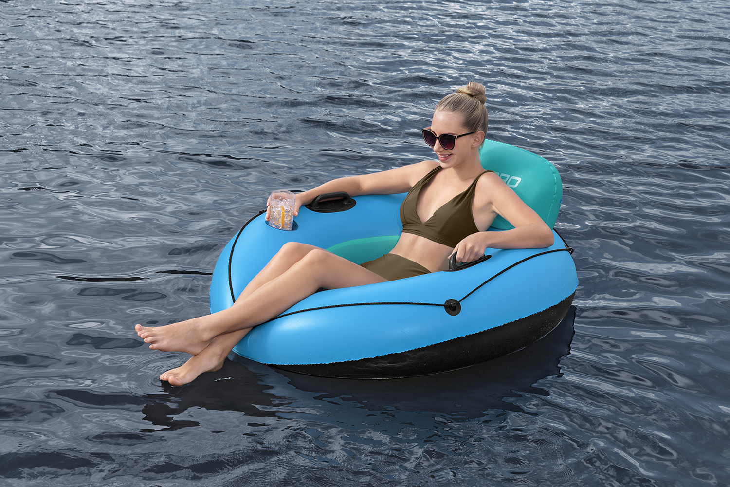 Hydro-Force™ Schwimmring White Cap Rider™ mit Rückenlehne Ø 119 cm