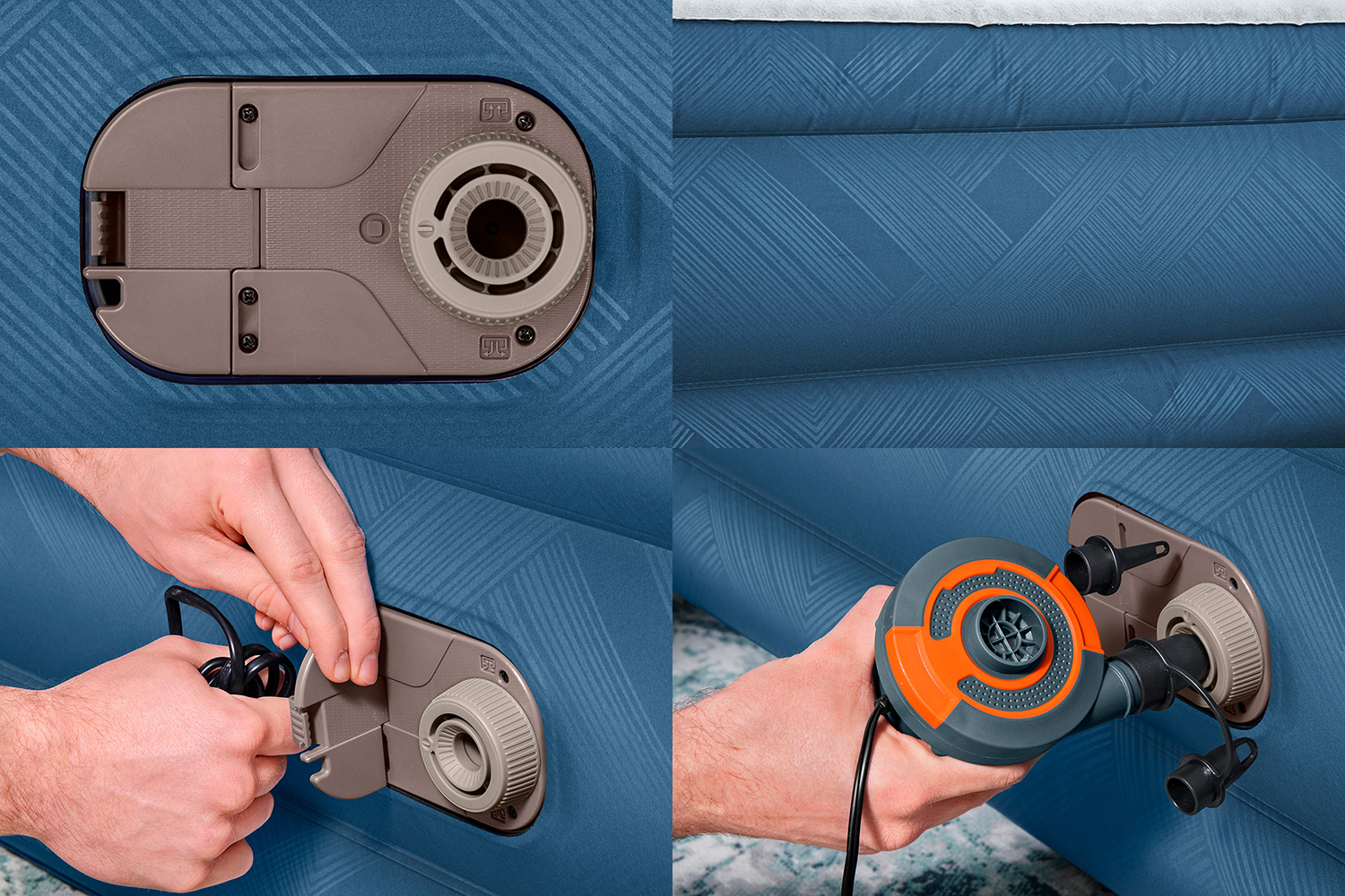 Fortech™ Doppelluftbett Snugable Top™ mit integrierter Elektropumpe 203 x 152 x 46 cm Fortech™ Doppelluftbett Snugable Top™ mit integrierter Elektropumpe 203 x 152 x 46 cm