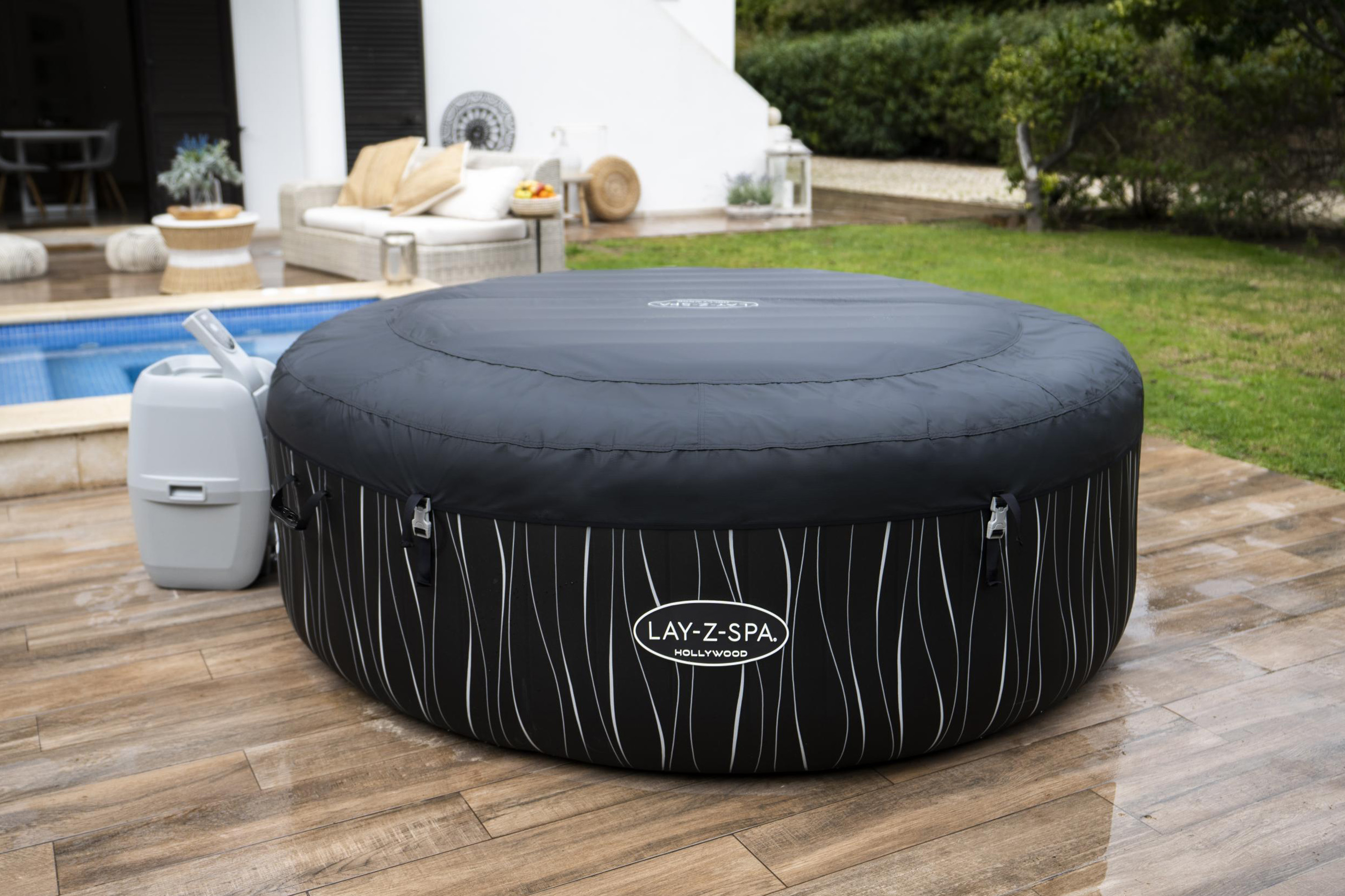 LAY-Z-SPA® LED Whirlpool Hollywood AirJet™ Ø 196 x 66 cm, rund