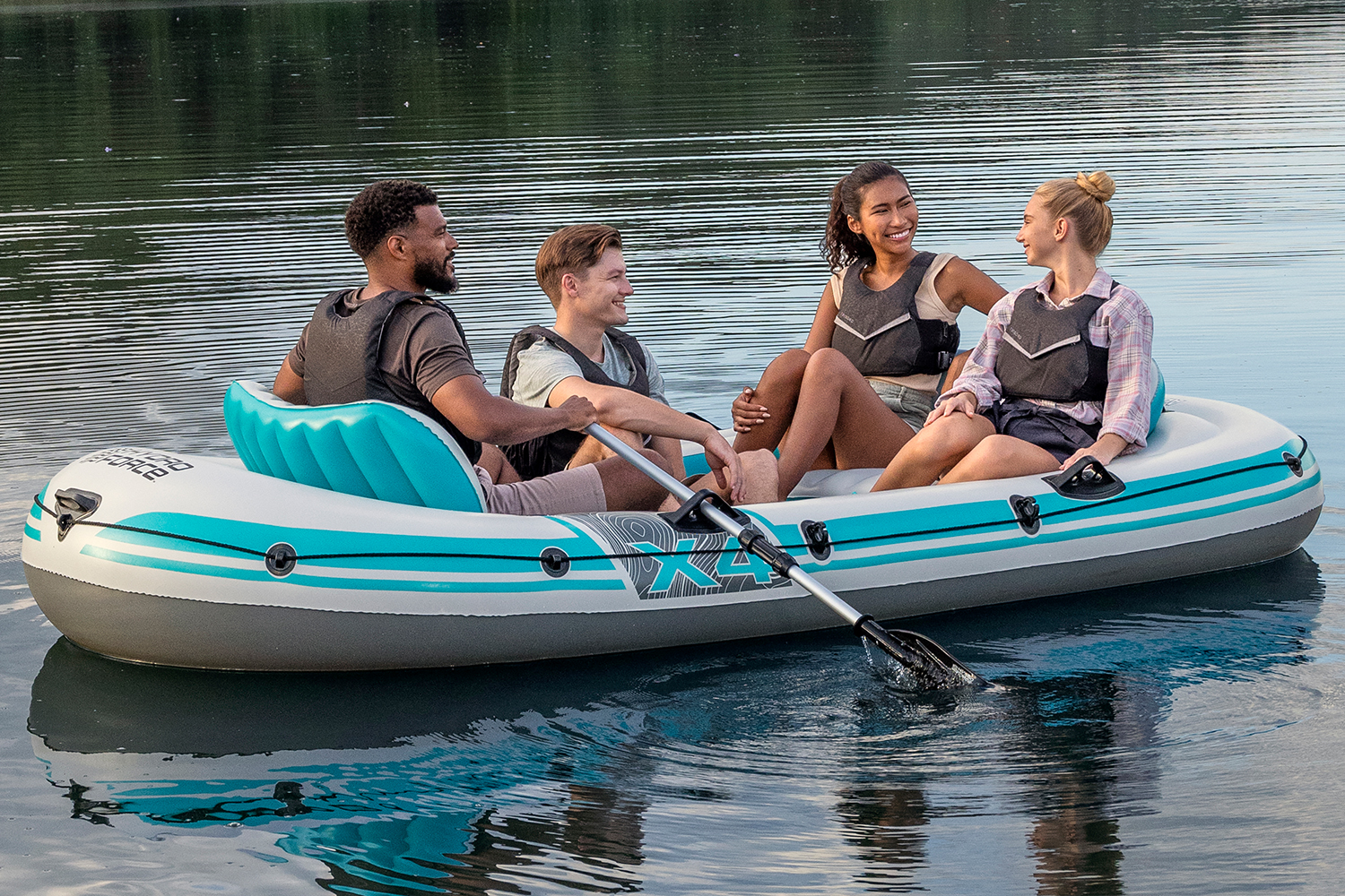 Hydro Force® Schlauchboot-Set Adventure Elite™ X4 315 x 165 x 41 ,5 cm Hydro Force® Schlauchboot-Set Adventure Elite™ X4 315 x 165 x 41 ,5 cm