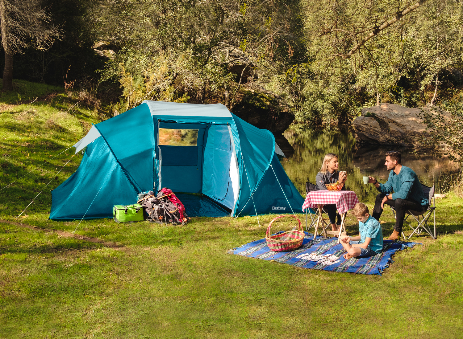 4-Personen-Zelt Family Ground 4 460 x 230 x 185 cm