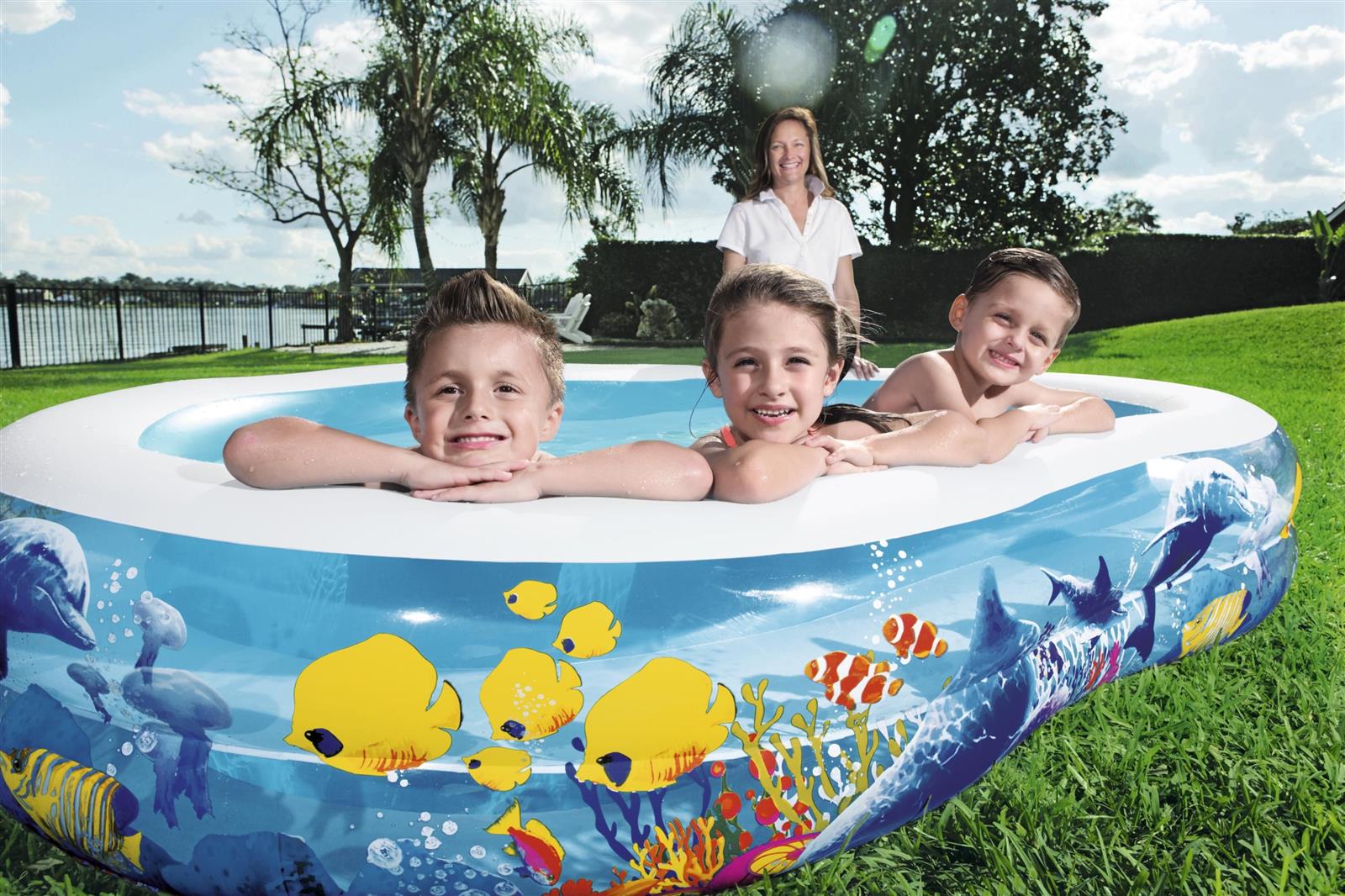 Family Pool Sea Ground 262 x 157 x 46 cm, oval