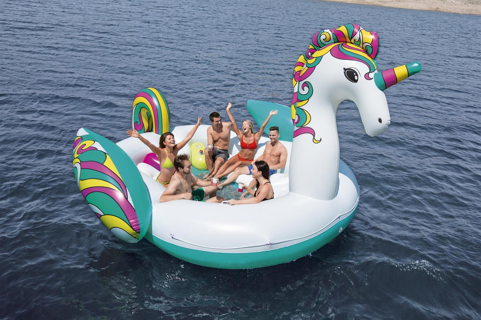 6-Personen-Badeinsel Einhorn 590 x 404 cm