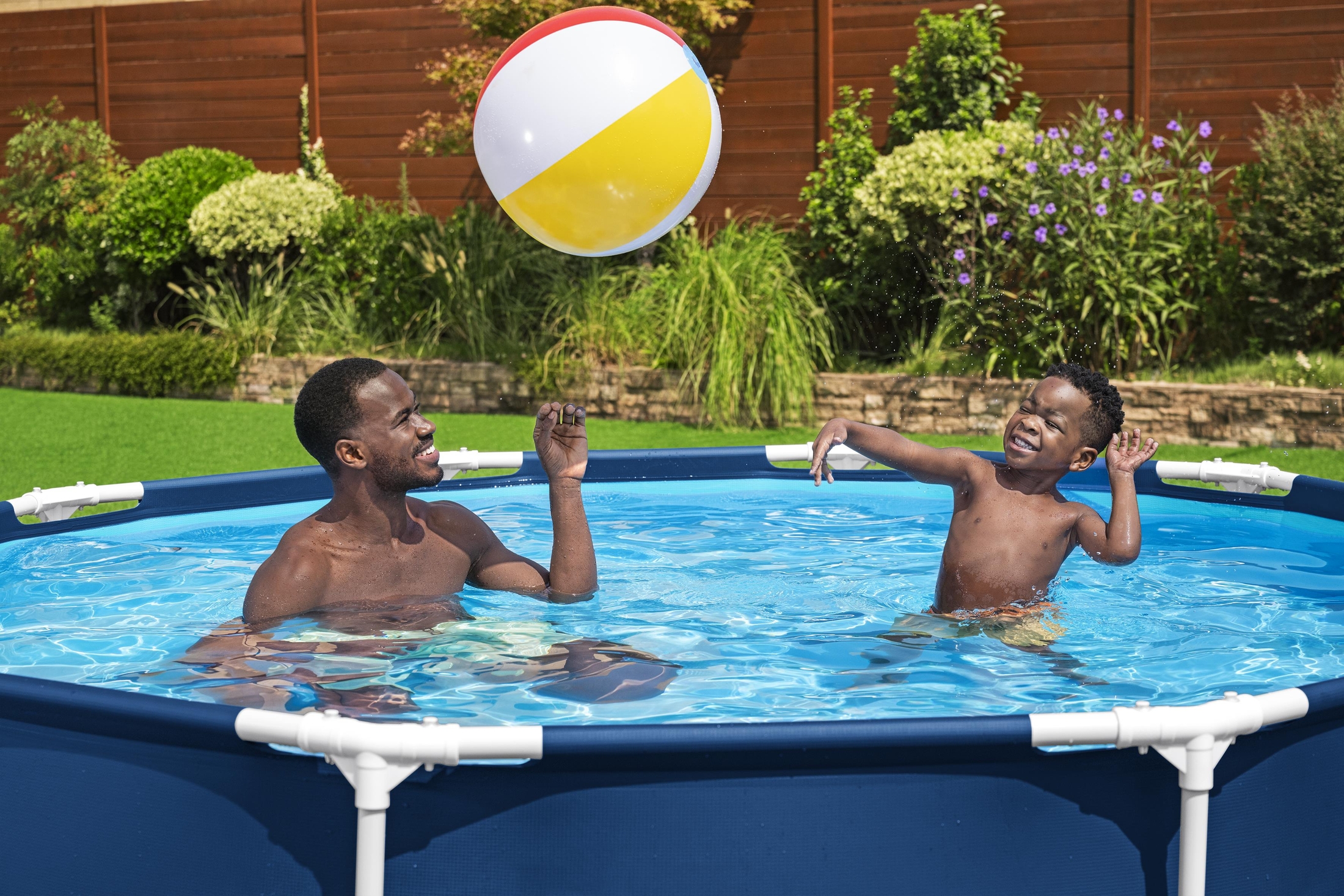 Steel Pro® Frame Pool Set mit Filterpumpe Ø 305 x 76 cm, dunkelblau, rund