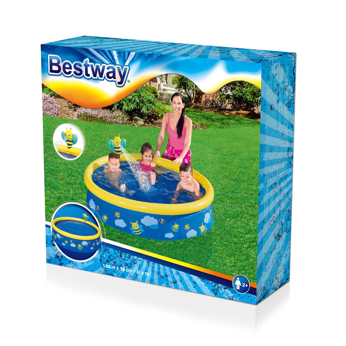 Bestway® 5' x 15"/1.52m x 38cm My First Fast Set Spray Pool