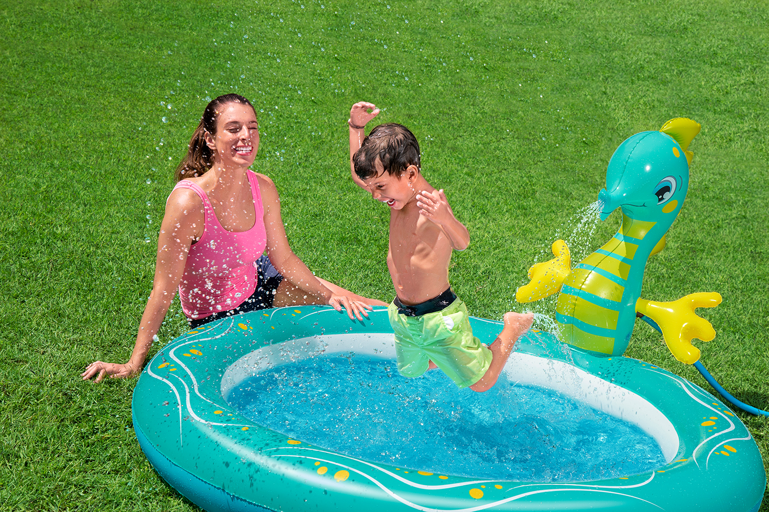 Planschbecken Seepferdchen 188 x 160 x 86 cm Planschbecken Seepferdchen 188 x 160 x 86 cm