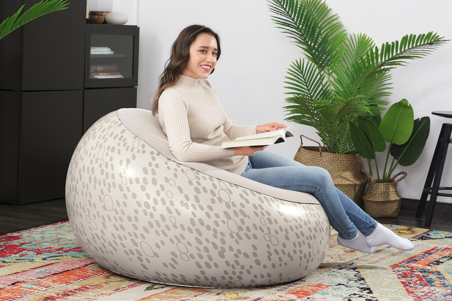 Bestway® Inflate-A-Chair™ Luftsessel 112 x 112 x 66 cm, sortiert