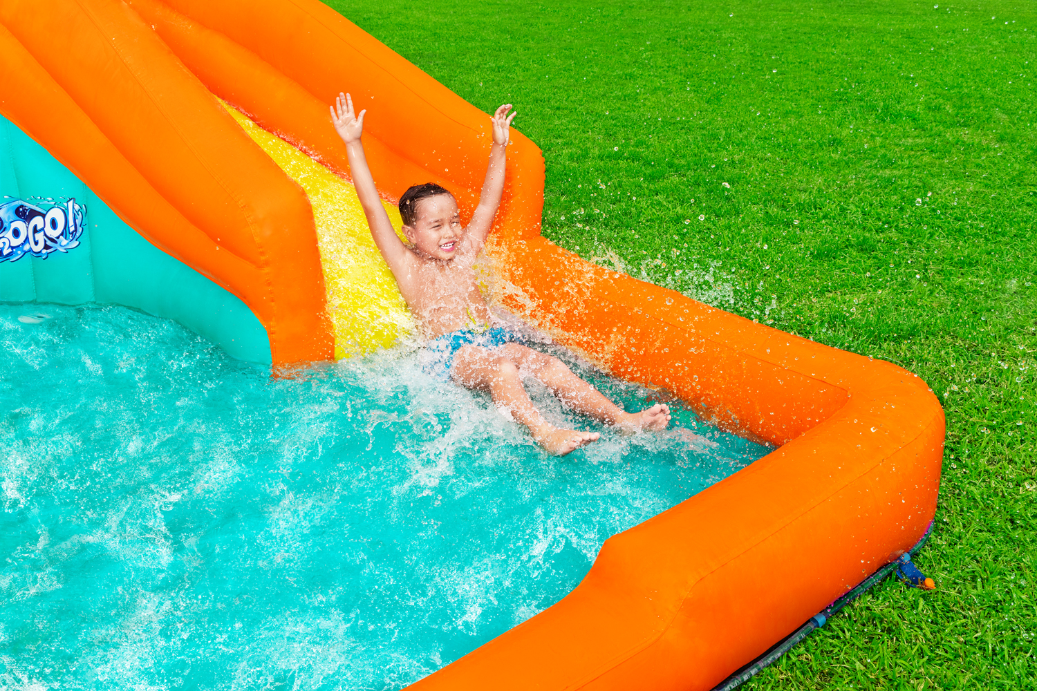 H2OGO!® Mega-Wasserpark mit Dauergebläse Canopy Cover™ 426 x 369 x 264 cm