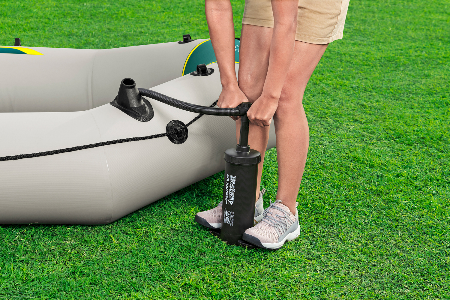 Hydro-Force™ Schlauchboot Komplett-Set Ranger Elite™ X4 320 x 148 x 47 cm