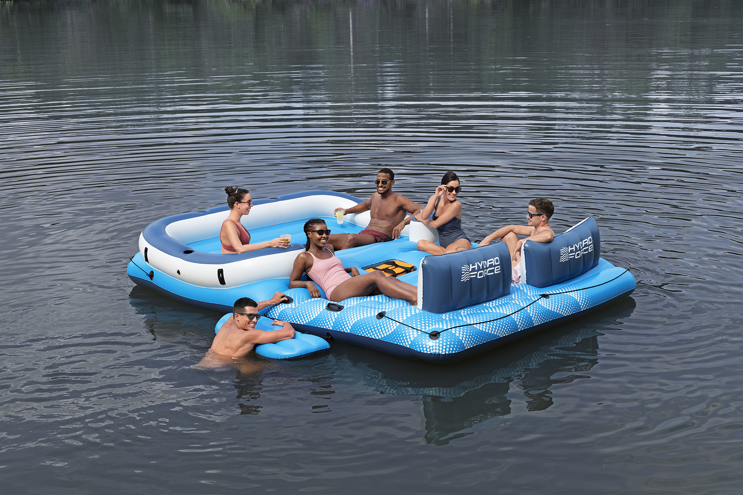 Hydro Force® 6-Personen-Badeinsel Tropical Breeze 389 x 274 cm
