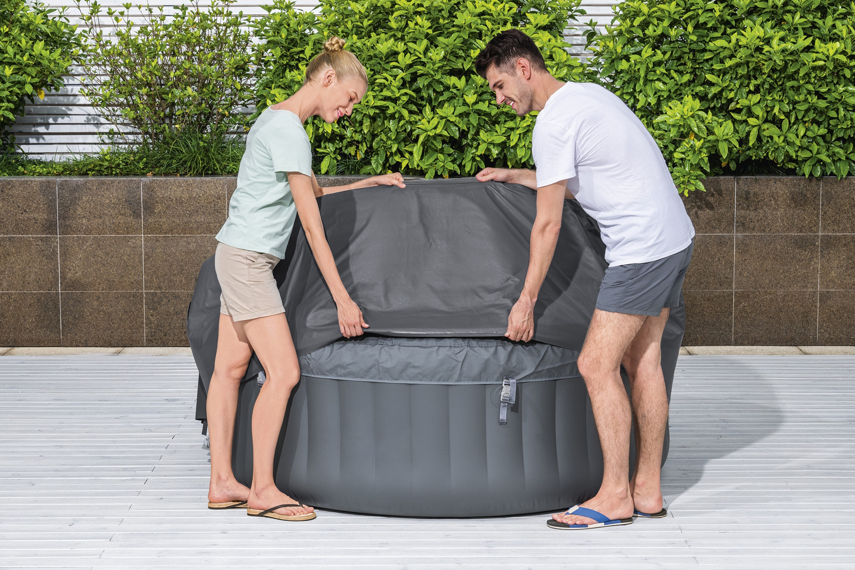 LAY-Z-SPA® Xtras EnergySense® Plus Thermo-Komplettabdeckung Ø 180 x 66 cm, rund