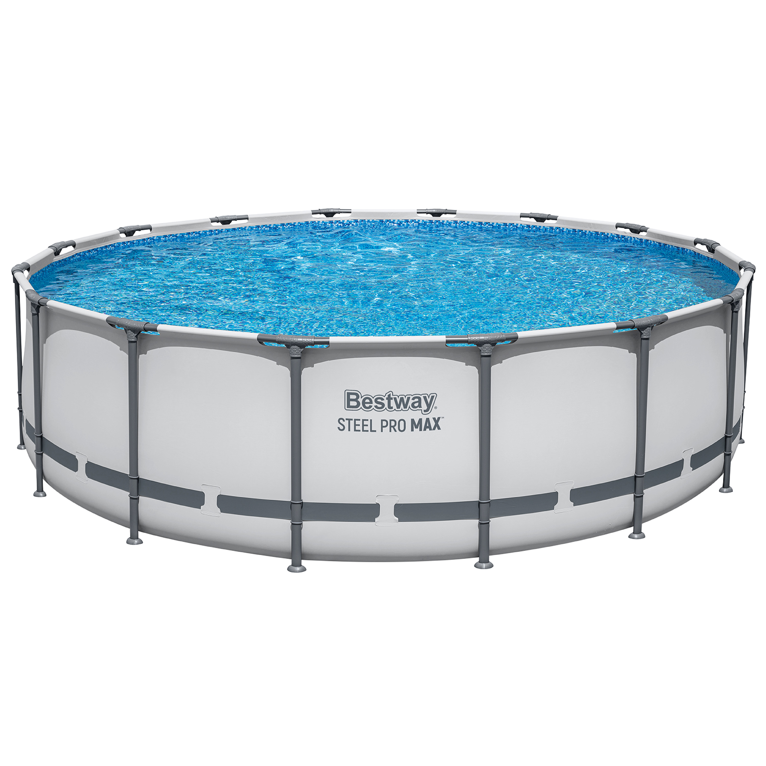 Steel Pro MAX™ Solo Pool ohne Zubehör Ø 488 x 122 cm, lichtgrau, rund