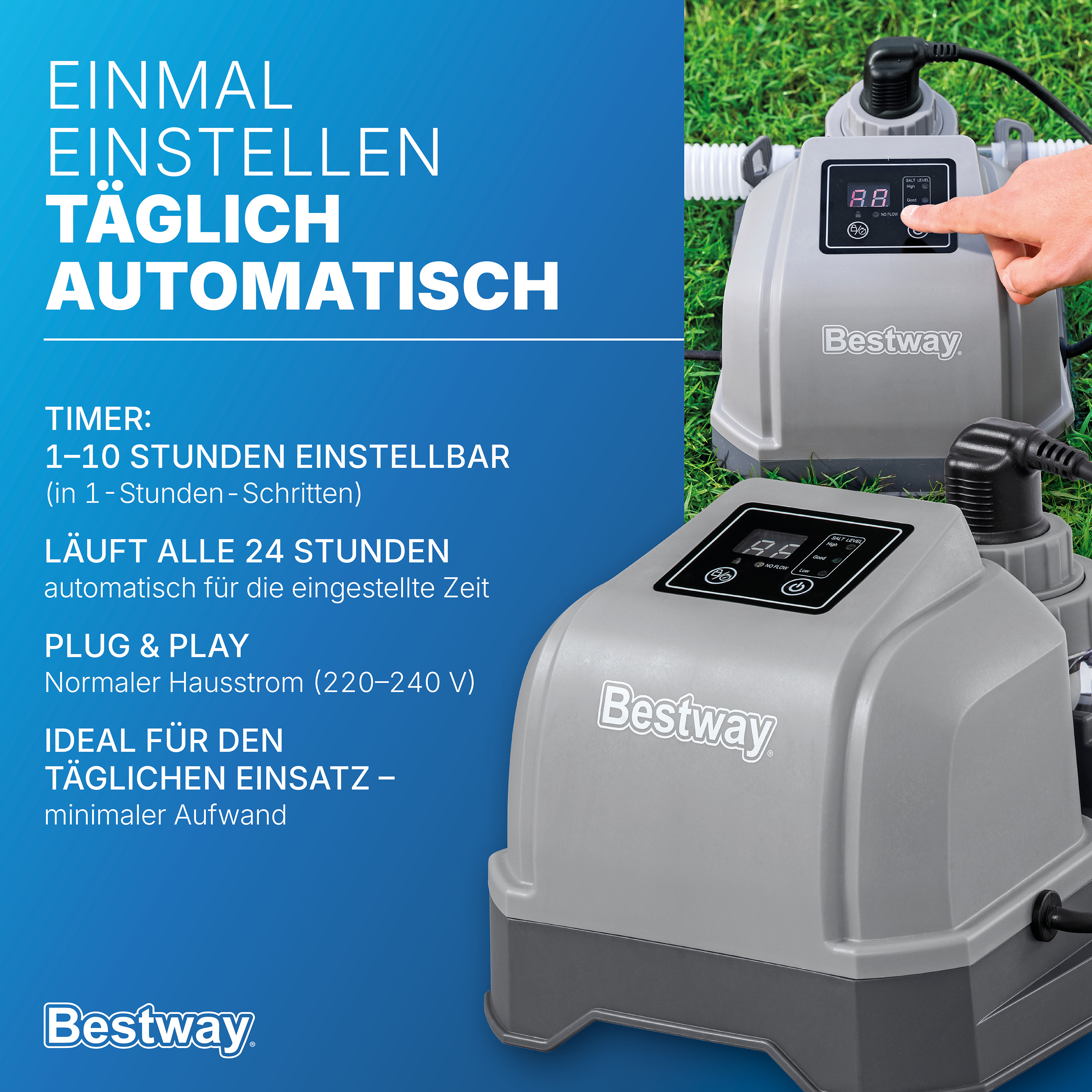 Salzwasseranlage Hydrogenic™ 2 g/h, 19 W