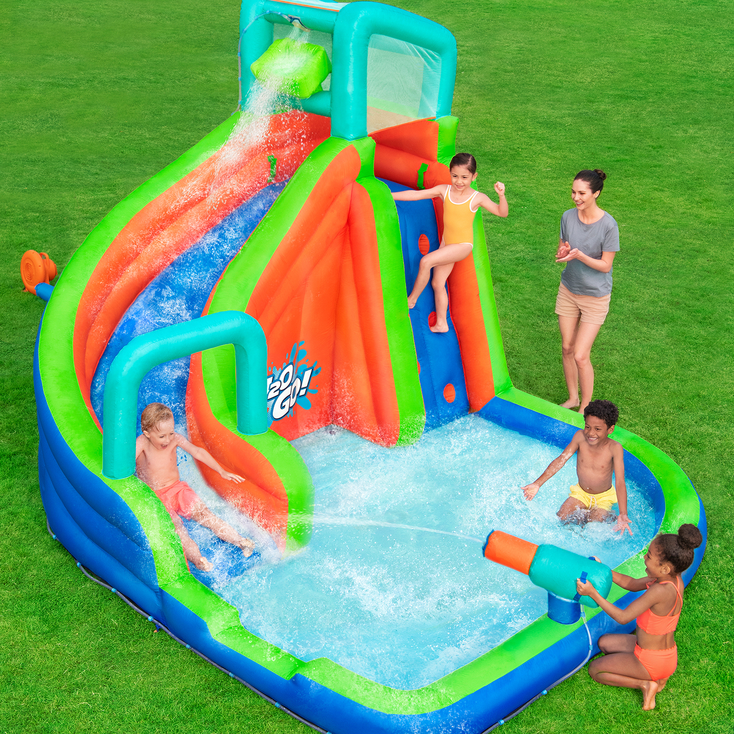 Mega-Wasserpark Turborutsche mit Dauergebläse 365 x 320 x 270 cm
