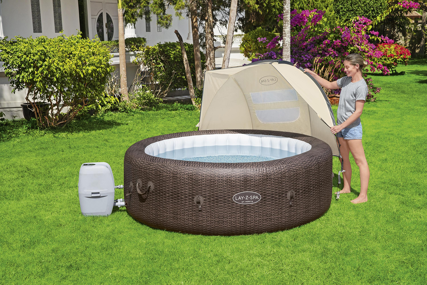 LAY-Z-SPA® Xtras Sonnenschutzdach 183 x 94 x109 cm