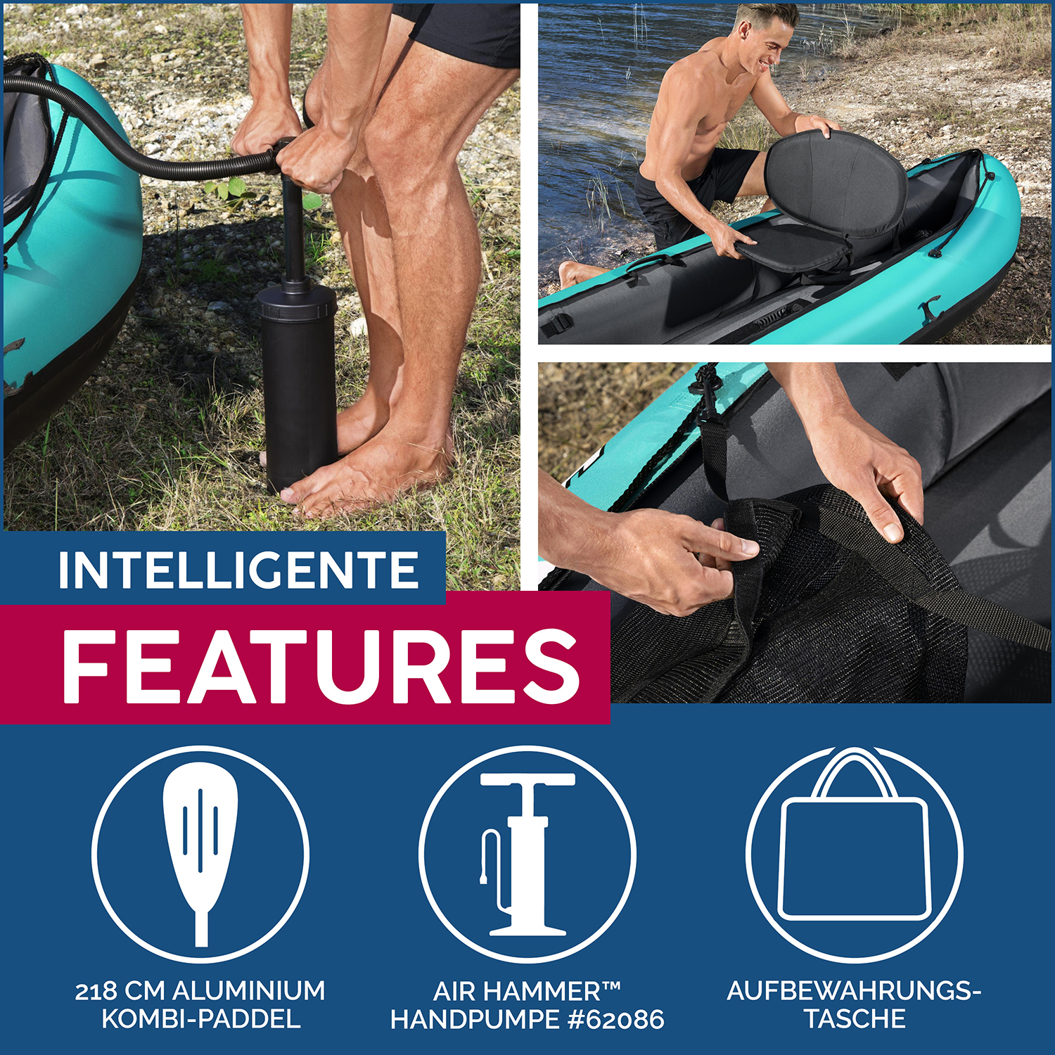 Hydro-Force™ Kajak-Set Ventura™ 280 x 86 x 40 cm